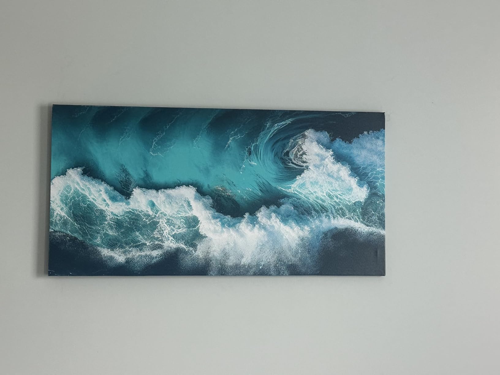 Lasdel Ocean Sunset Landscape Canvas Wall Art for Living Room Bedroom Home Decoration, Beautiful Nature Scenery Oil Painting Print Picture Decor Artwork, Gallery Wrapped Gift Inner Frame 20x40 Inches customer photo 1