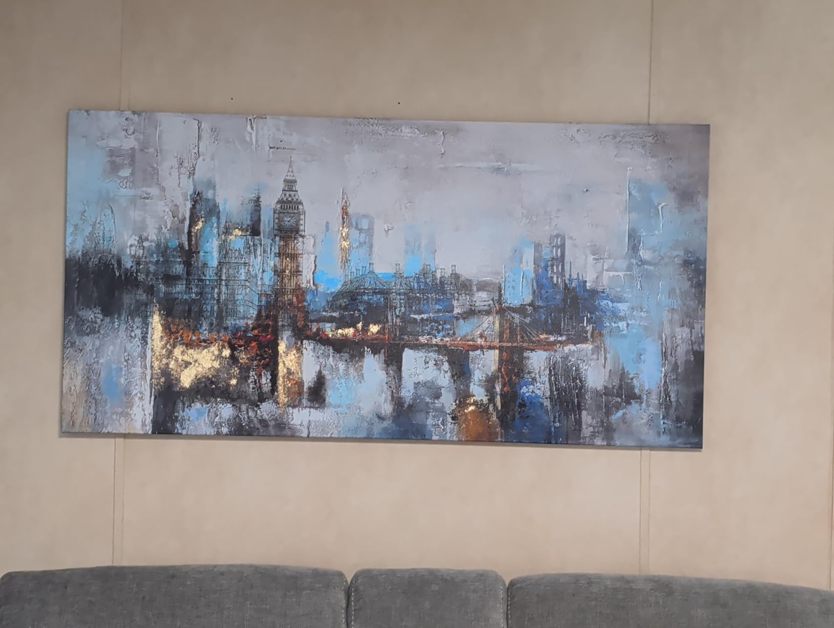 Pogusmavi Abstract Canvas Wall Art, Modern Minimalist Painting, Brown Room Decor, Framed Wall Art for Living Room, Bedroom, Office, 20x40IN customer photo 2