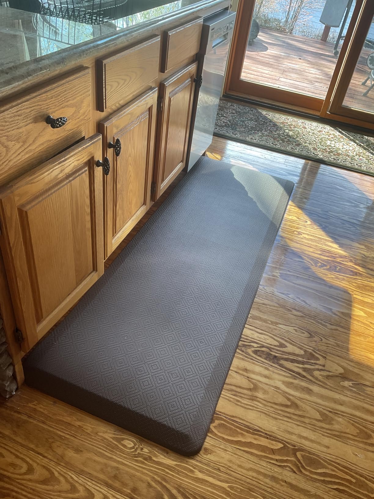 Ophanie Kitchen Mats for Floor, 3/4 inch Thick, 20x32 Anti Fatigue Cushioned Mat, Kitchen Rugs, Waterproof, Comfort Ergonomic Standing Mat for Office, Home, Sink, Black Non-Slip Ridged Bottom customer photo 2