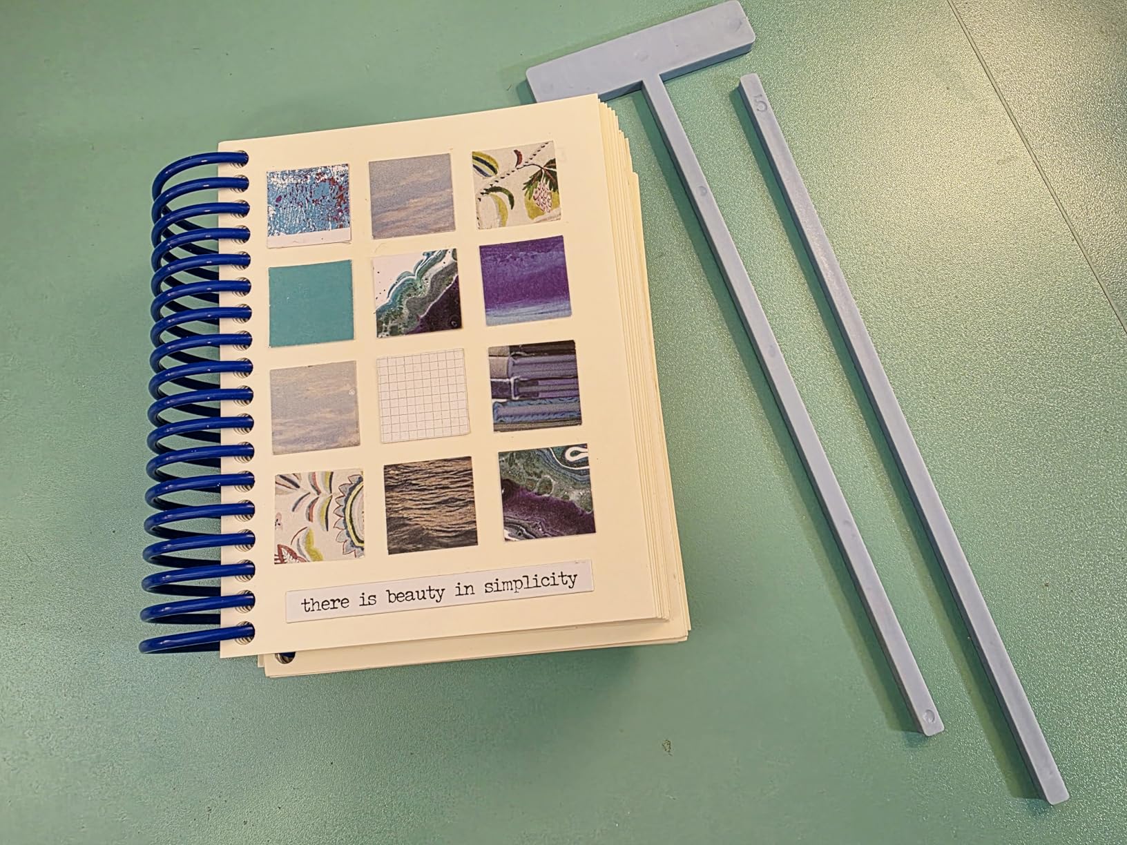 UPTTHOW 6Pcs Bookbinding Easy Scrapbooking Tool for Starter, Complete Great Stencils and Cutter Guide Kit Can Be Made into Notebook Calender Junk Journal Handbook customer photo 1
