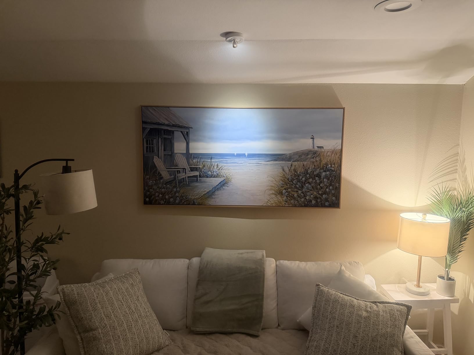 Framed Wall Art Living Room Wall Decor Framed Abstract Canvas Wall Art Bedroom Wall Decor Above Bed Office Decorations for Work Modern Artwork 24x48IN Wood Frame customer photo 1