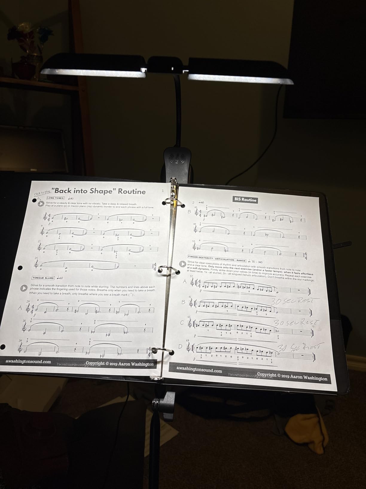 Vekkia 64 Led Rechargeable Music Stand Light - Folding Clip On Piano Lamp, Portable Professional with 5 Brightness x 3 Color Temperature customer photo 2