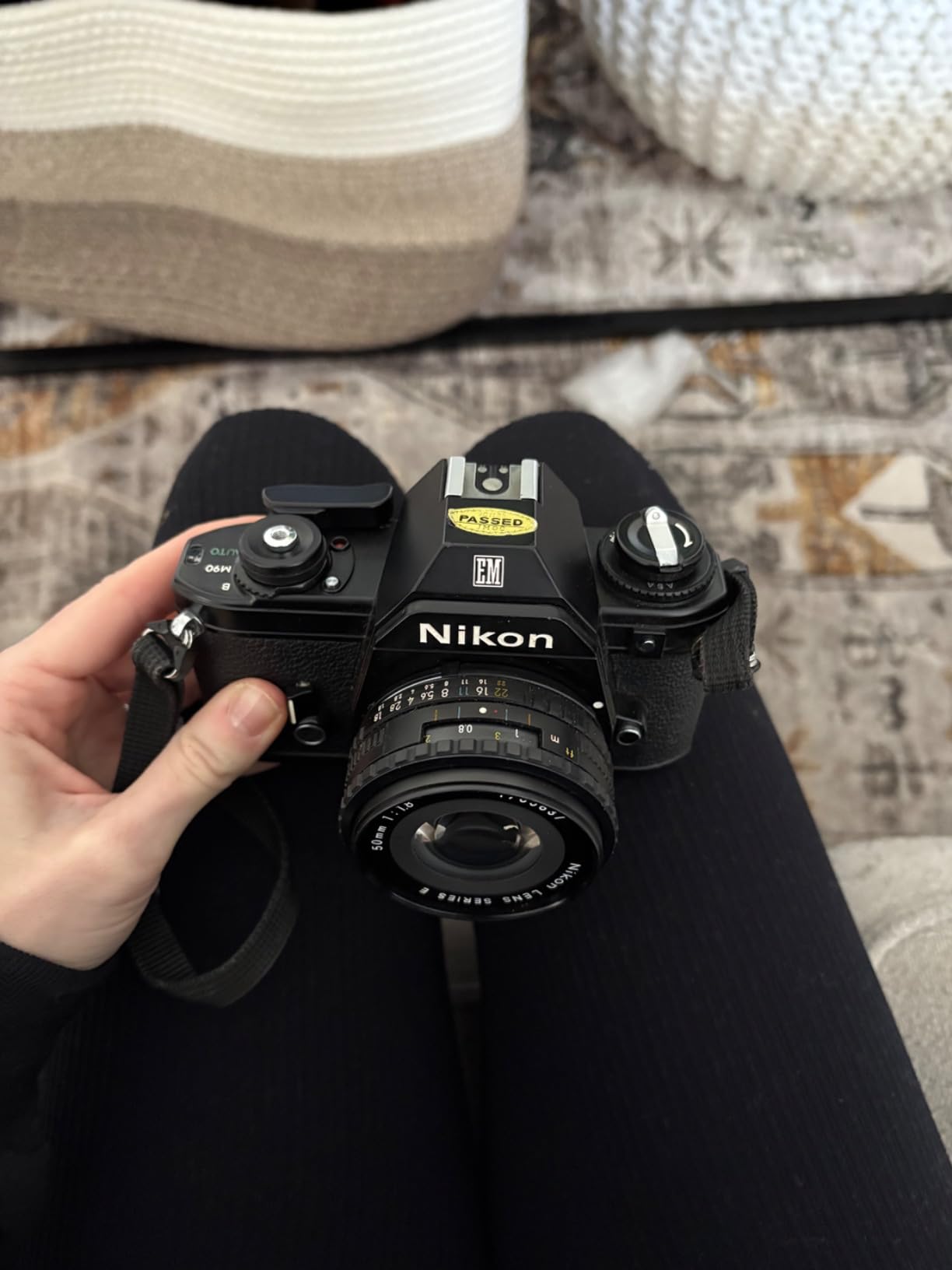Nikon Em 35mm SLR Film Camera Black Body with Nikon F Mount 50MM F1.8 AI Manual Focus Lens. (Renewed) customer photo 1