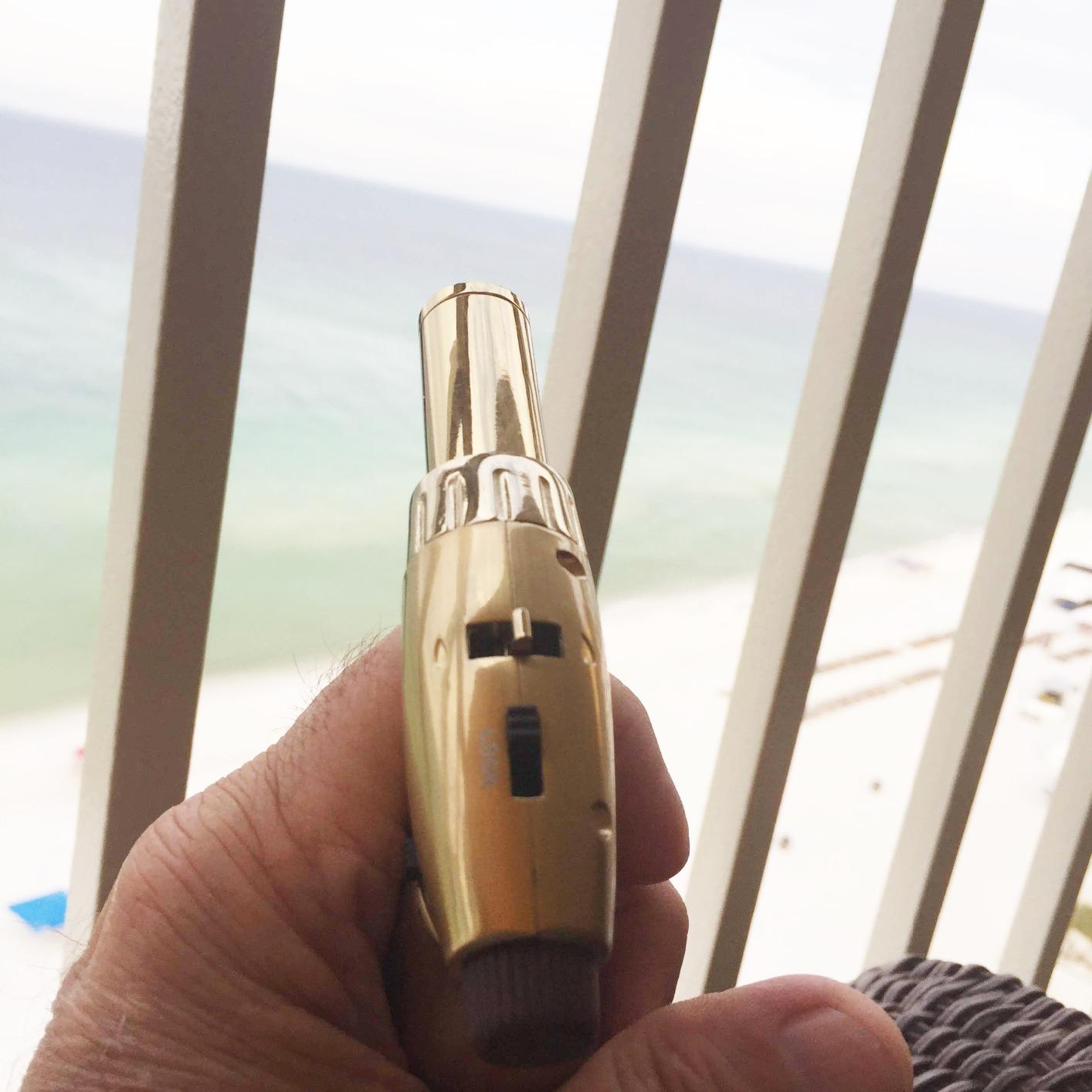 Dual Flame Butane Torch - Refillable Handheld Blow Torch for Cooking, Soldering, & Resin Art w/Adjustable Flame & Ignition Lock - Kitchen Blow Torch & Luxurious Gift Box by inZaynity® - Brown Steel customer photo 2