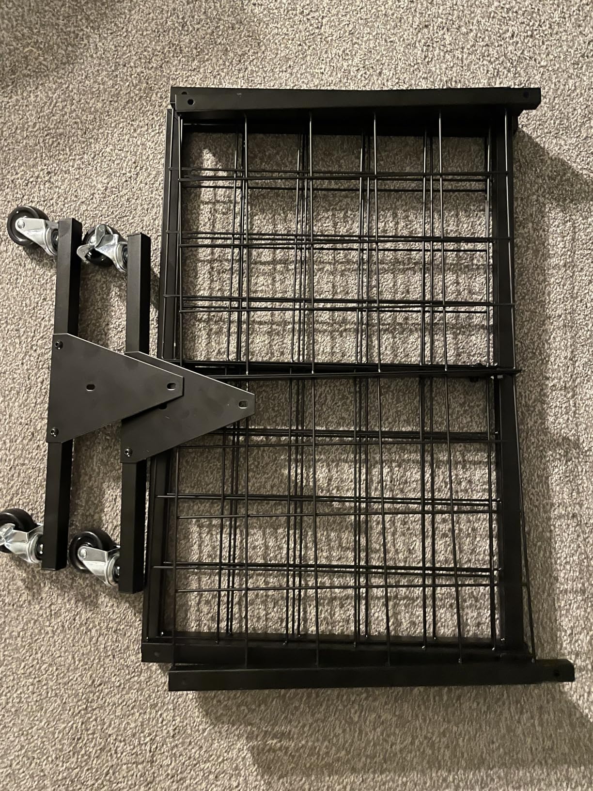 Gridwall Panel Display Stand, 2'x5.5' Heavy Duty Floor Standing Rack with Detachable Girdwall, Movable Silent Wheel, Easy to Transport, Ideal for Retail & Craft Fairs customer photo 1