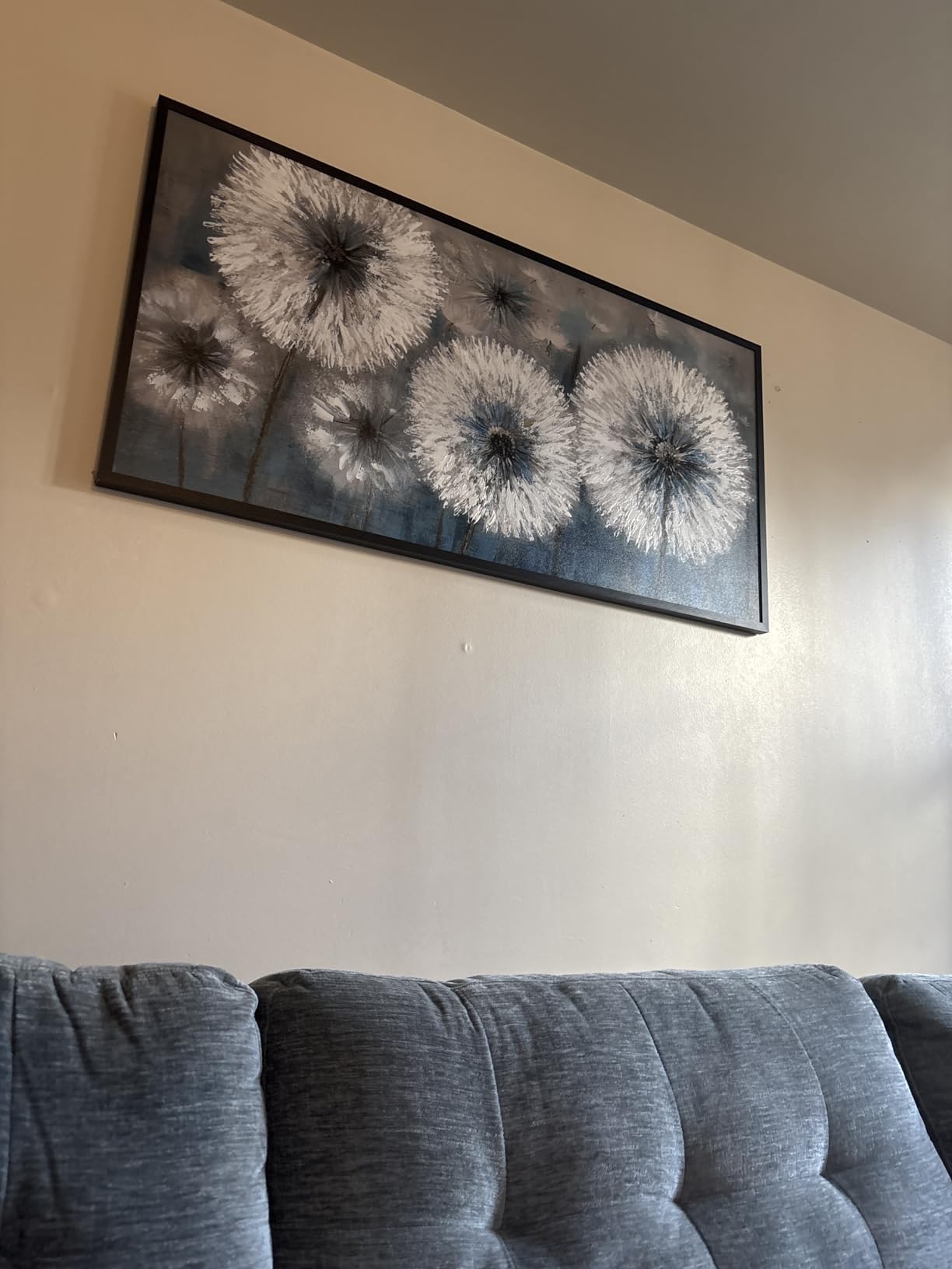 Framed Large Abstract Canvas Wall Art Modern Wall Art for Living Room - Canvas Wall Decor for Office and Home - Framed Artwork for Walls Black, White, Gray and Unique Orange Accents 29x58in customer photo 1