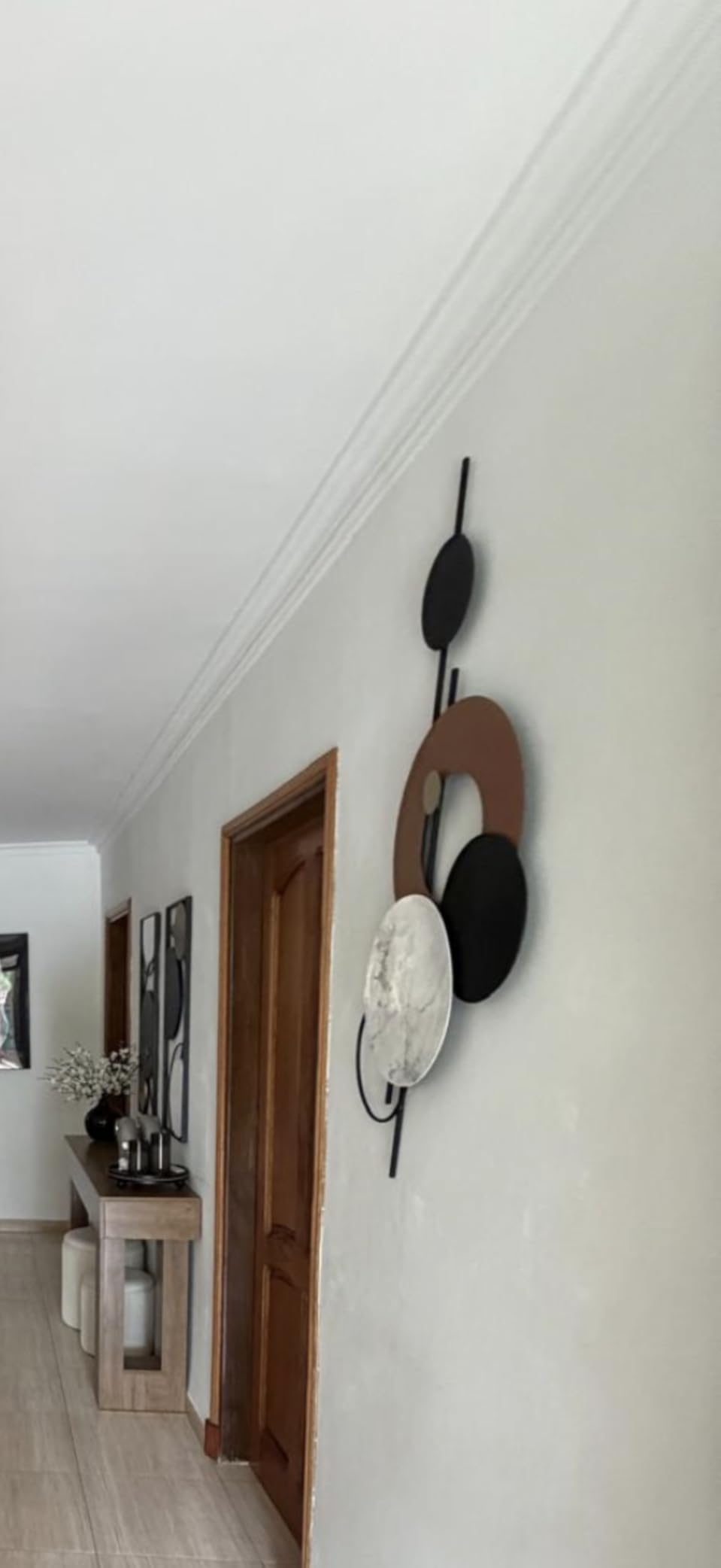 HEBOIX Large Metal Wall Decor Modern Metal Wall Art 3D Wall Sculptures Handmade Wall Hanging Decoration for Living Room Dining Room Bathroom Entryway Kitchen Office (19''L x 39''W) customer photo 1