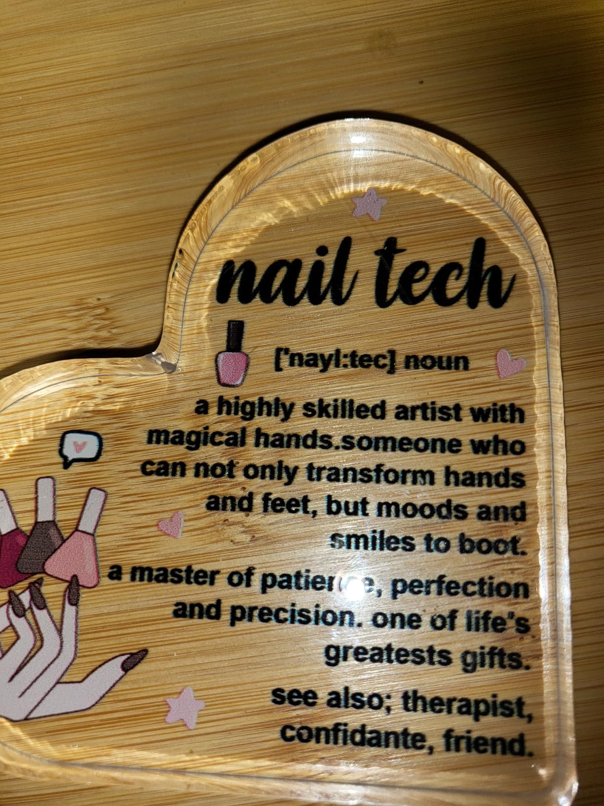 Tattoo Artist Gift for Women Men, Inspirational Gifts for Women, Thank You Gifts for Tattoo Artist, Heart Shaped Acrylic Desk Decorative Sign for Home Office, Birthday Thank You Gifts customer photo 2