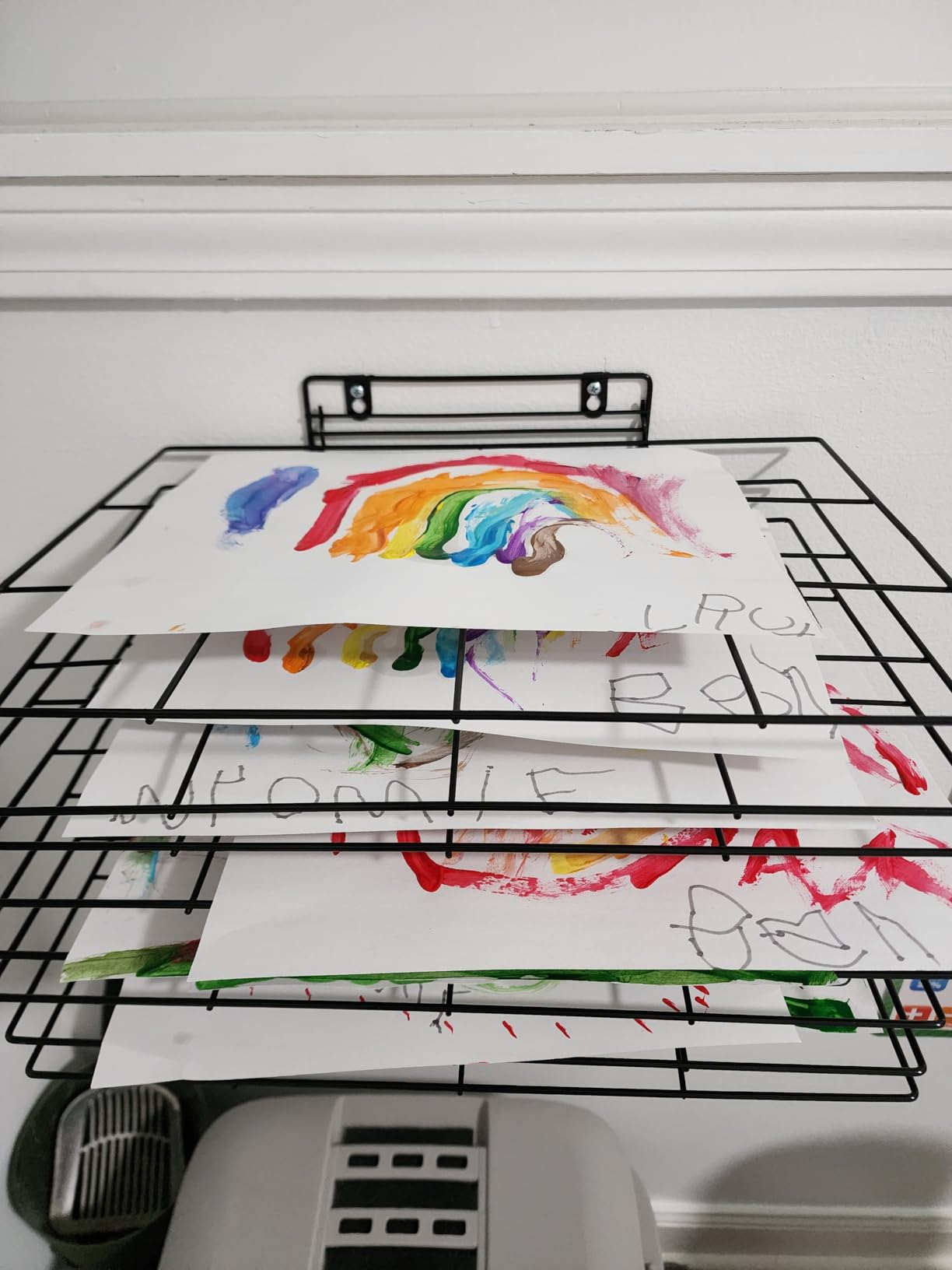 Art Drying Rack for Classroom Paint Drying Rack Small Art Drying Rack Wall Art Storage Rack with 12 Removable Shelves for Classrooms and Art Studios (Black, 12 Shelves) customer photo 2