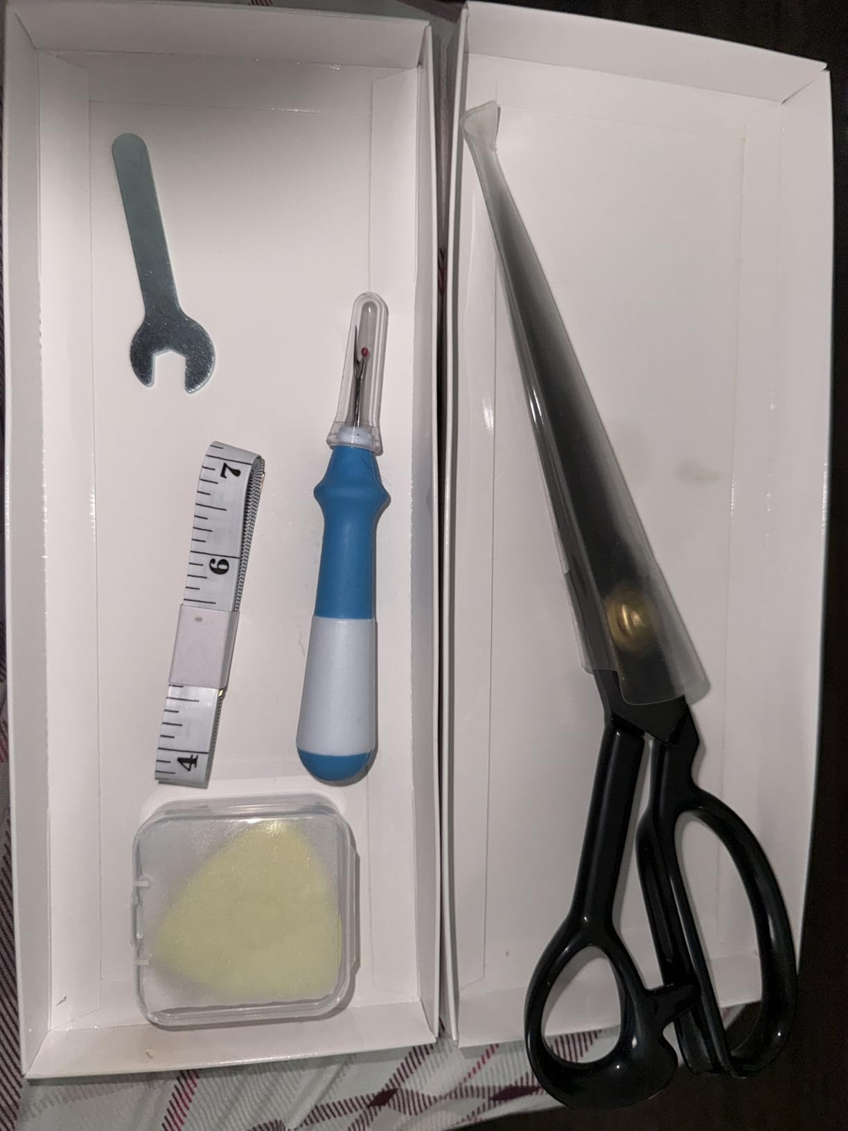 Fabric Scissors, 10 Inch SK5-High Carbon Steel Heavy Duty Tailor Shears Made in Solingen Germany, with Measuring Tape, Tailor Chalk, Seam Ripper & Wrench for Sewing, Quilting & DIY Crafts customer photo 1