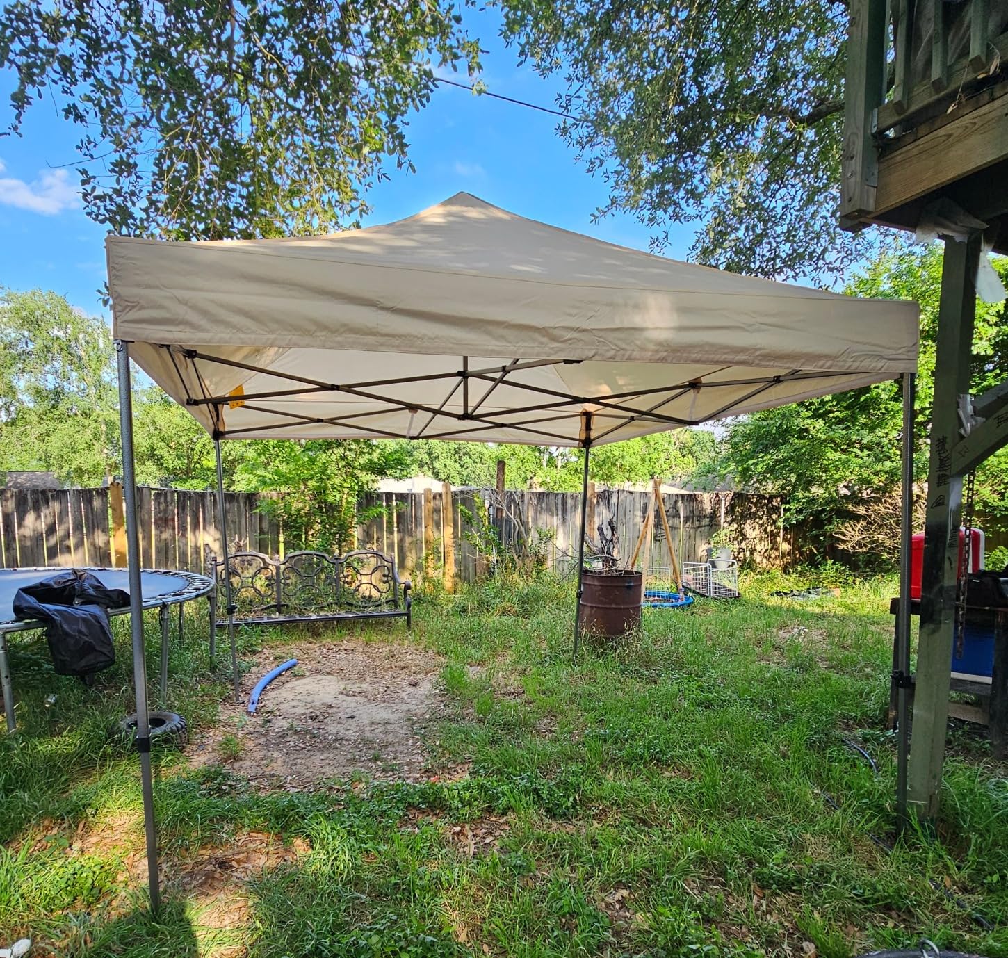Yaheetech Heavy Duty Pop Up Canopy Tent, 10x15 Commercial Instant Shelter Tent, Outdoor Adjustable Canopy with Wheeled Bag, 4 Sandbags & 8 Stakes, Black customer photo 1