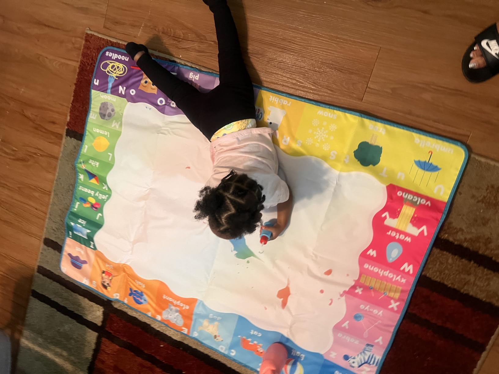 Chuckle & Roar - Aqua Draw Doodle Mat Glow - Water Color Magic Mat - Erase By Letting Mat Dry - Easy Play Anywhere - Ages 3 and Up customer photo 1