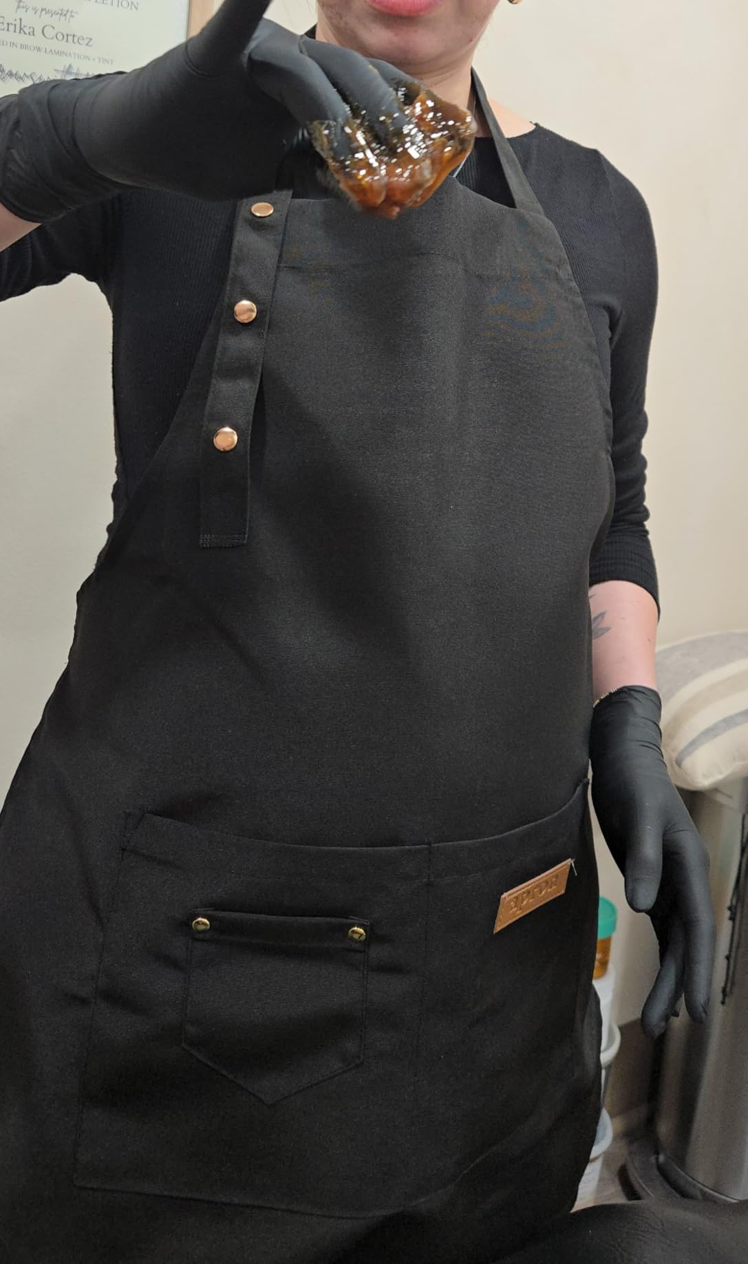 Tosewever Art Aprons for Women Painting Pottery Baking, Mens Buckle Straps Kitchen Apron with Pockets for Chef Cooking customer photo 1
