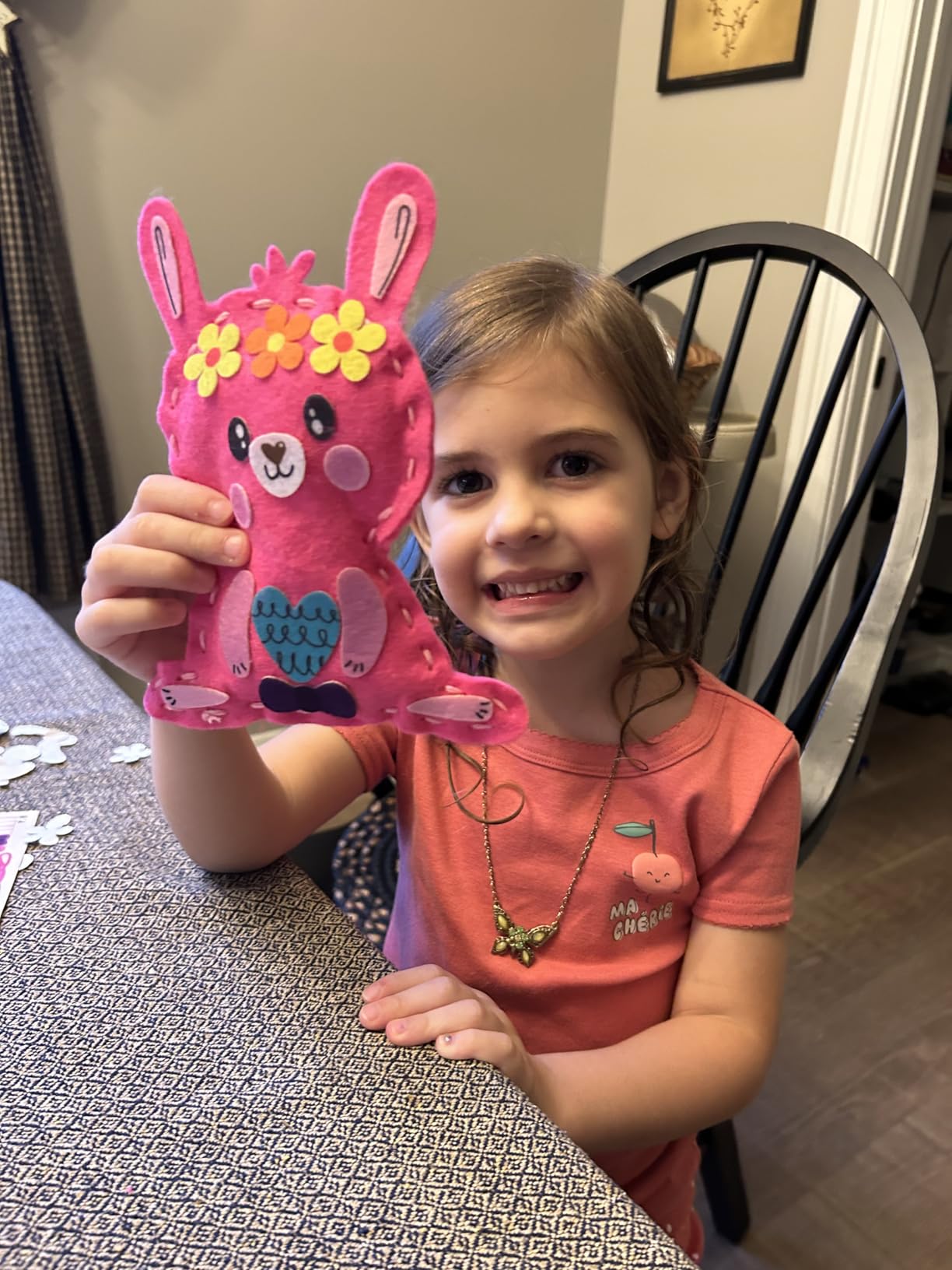 EZCRA Unicorn Sewing Kit for Kids Ages 4-8 - Learn to Sew Craft Kit - 8-in-1 Beginner Sewing Projects for Girls - Gift for Kids with Full Instructions & Felt Stickers customer photo 1