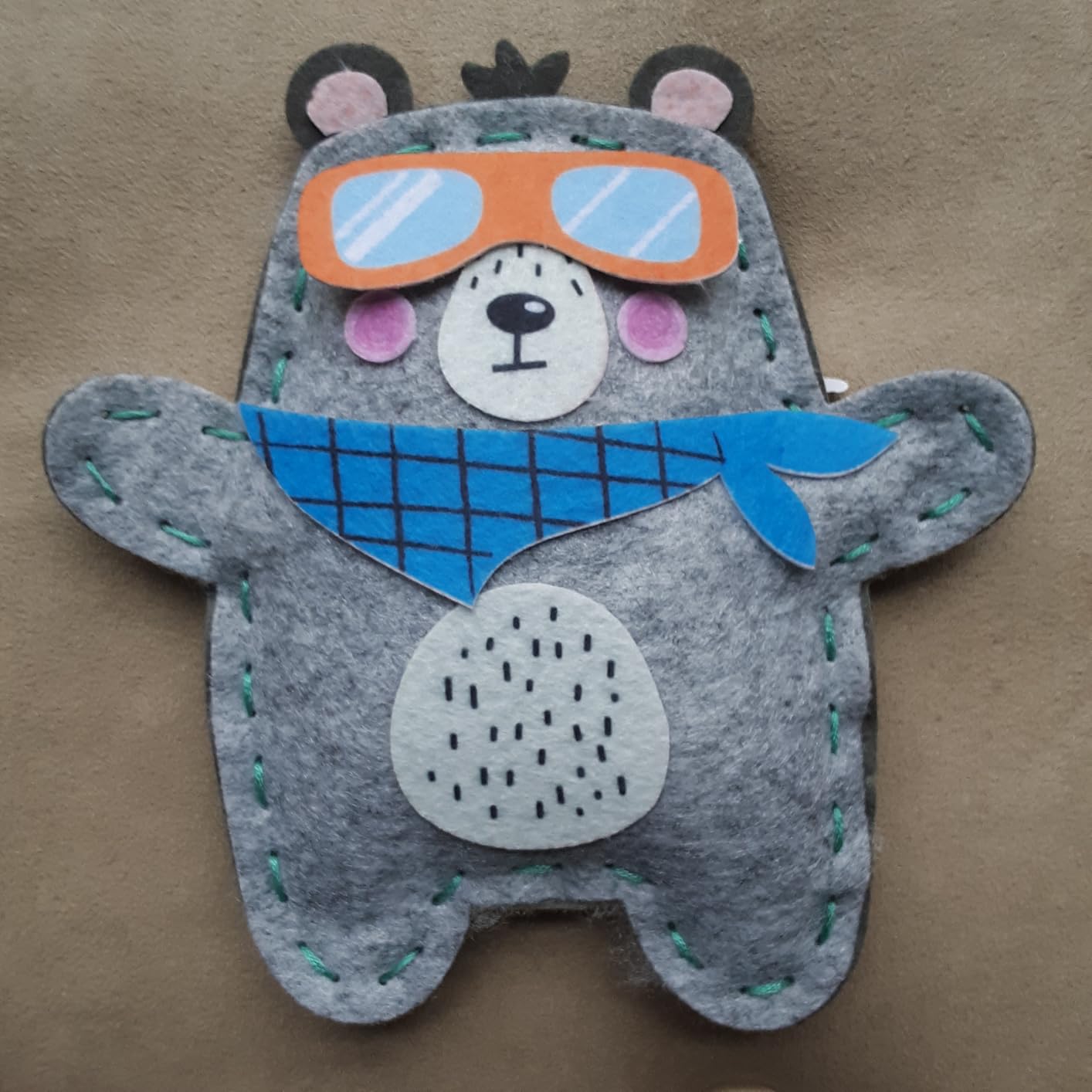EZCRA Bear & Animal Sewing Kit for Kids Ages 4-8 - 4 Beginner Felt Craft Projects - No-Mess Arts & Crafts for Boys and Girls - Gift for Kids customer photo 1
