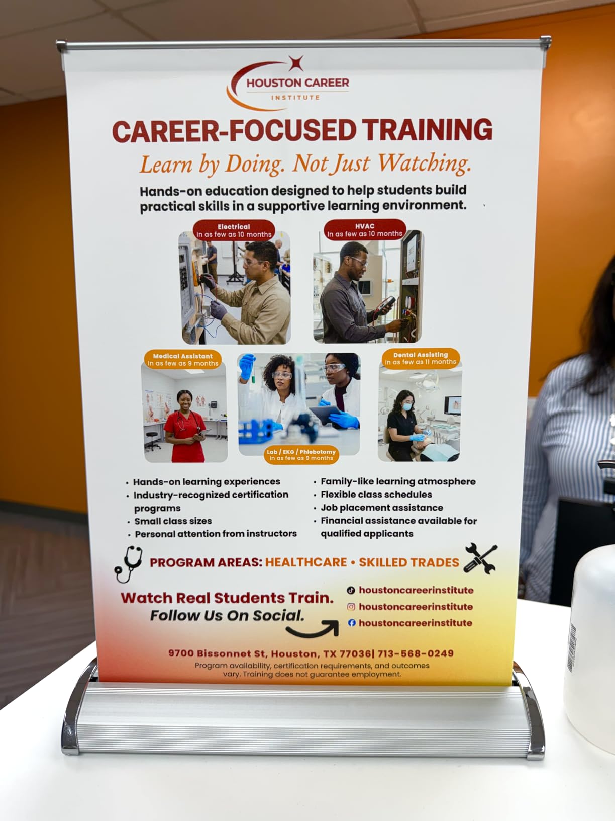 Custom Table Top Retractable Banner Display, 11.5