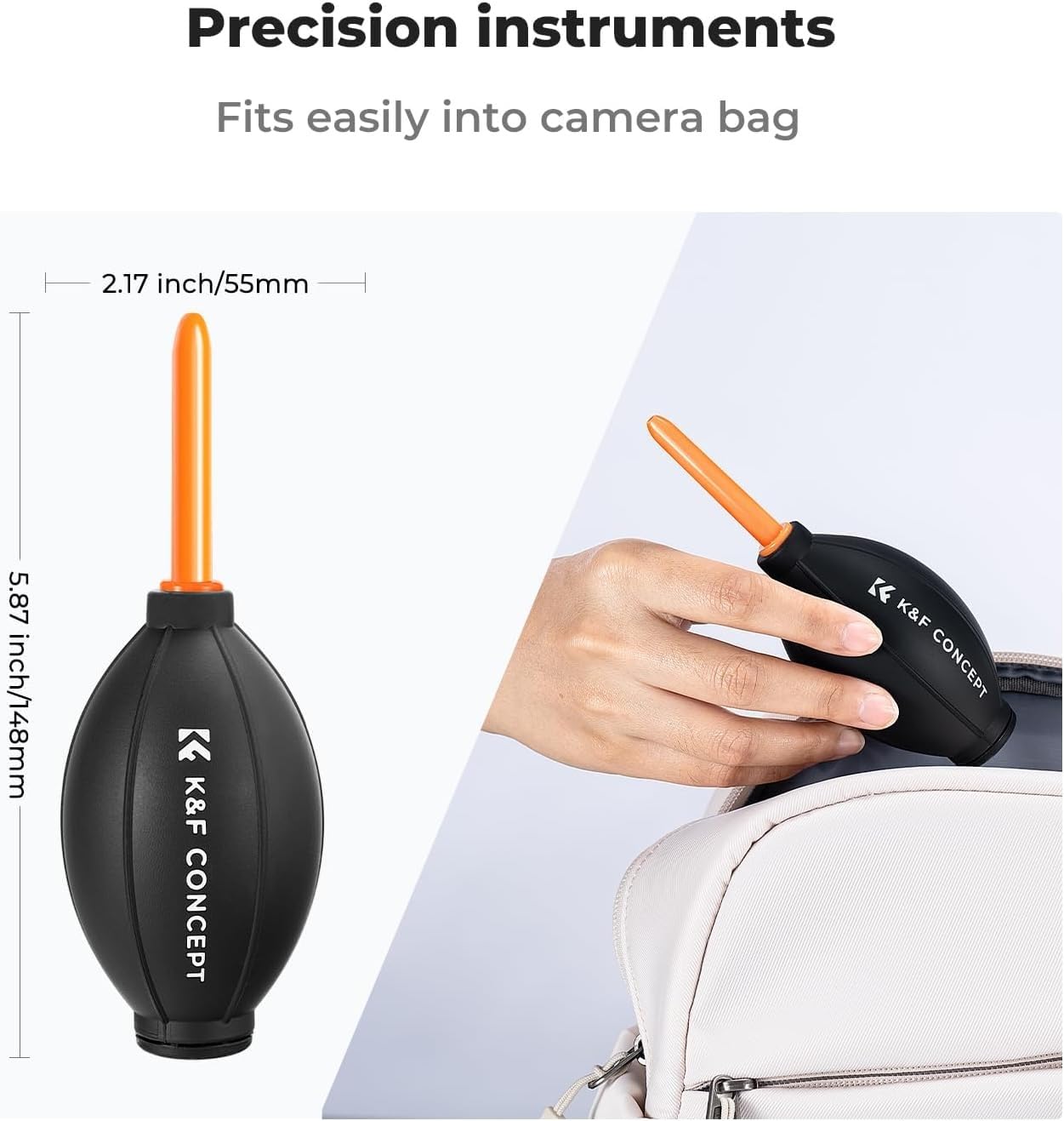 K&F CONCEPT Lens Air Blower, Rubber Bulb Air Pump Dust Blower Cleaner, with Long Nozzle for Cell Phone, Tablet, Camera Lens Sensors, Keyboard,Telescopes customer photo 1