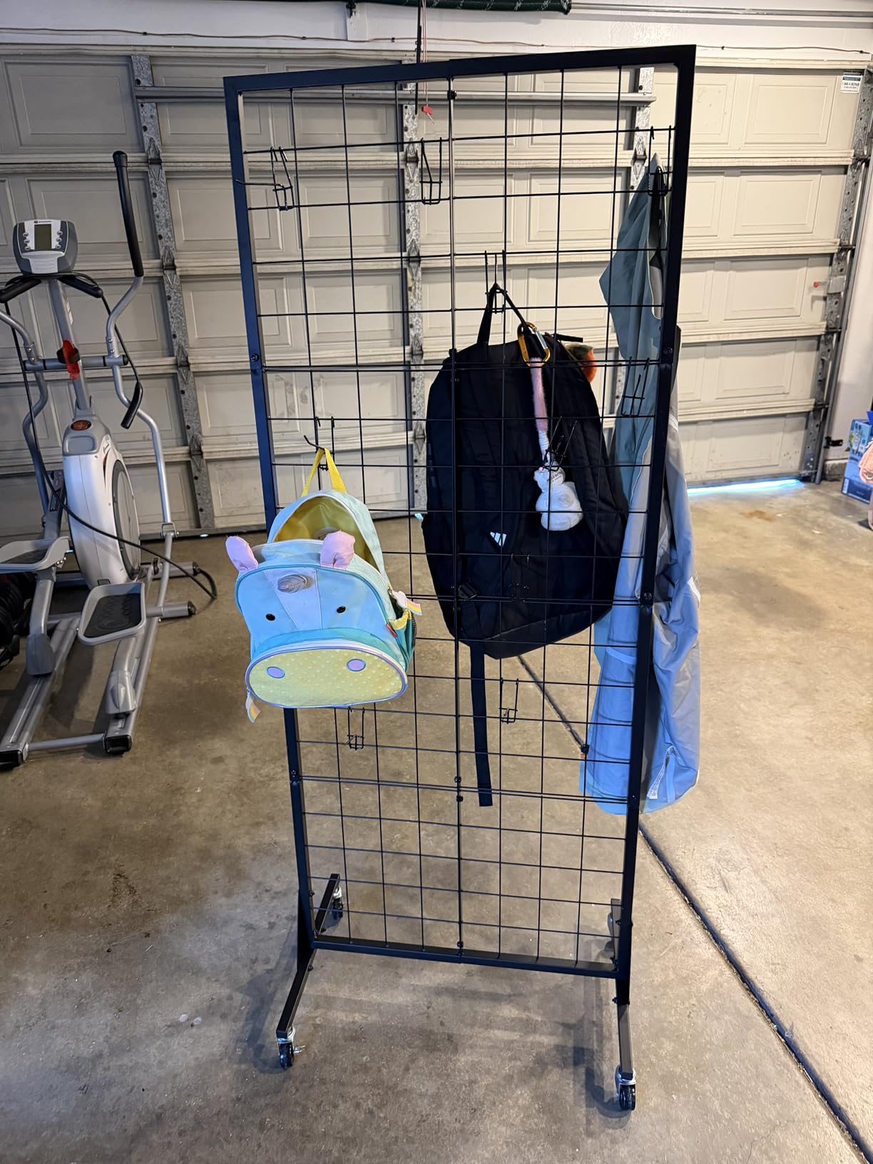 2'x5.5' Ft Gridwall Panel Display Stands Heavy Duty Floor Standing Retail Display Rack with Triangle Base for Retail Art Show With 10 Hooks customer photo 1