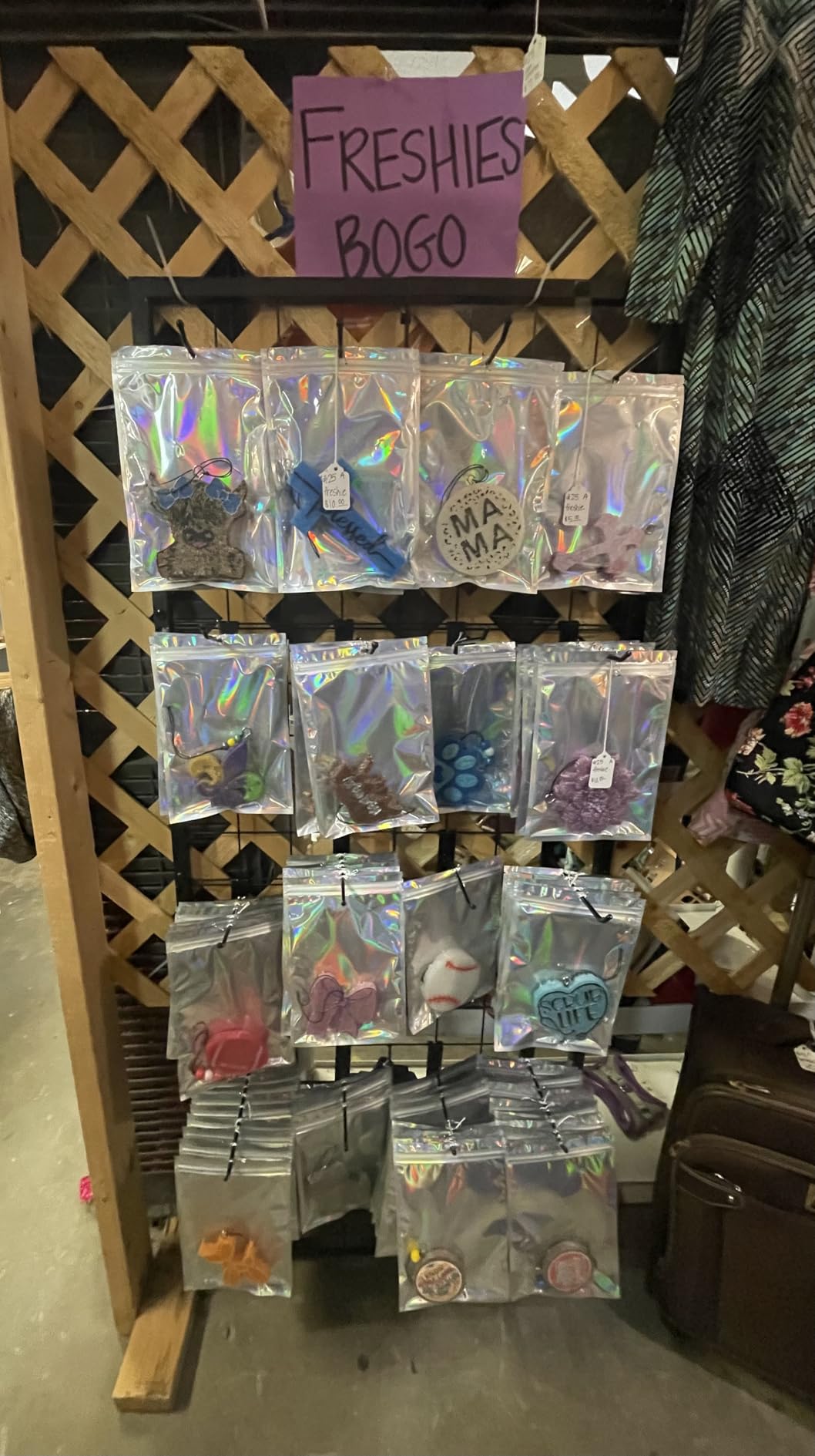 2'x5.5' Ft Gridwall Panel Display Stands Heavy Duty Floor Standing Retail Display Rack with Triangle Base for Retail Art Show With 10 Hooks customer photo 2