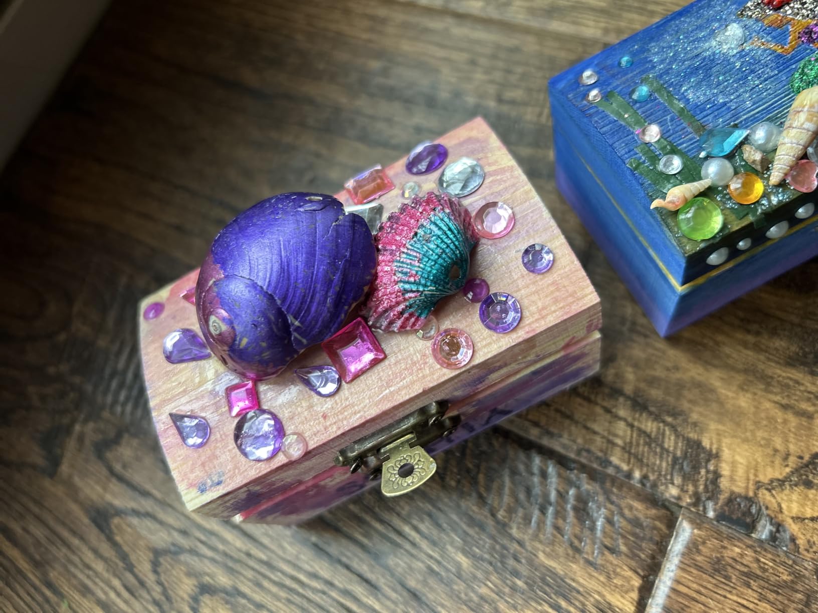 24 Piece Small Wooden Box Unfinished Wooden Treasure Box with Lids for DIY Crafts (3.6 x 2.1 x 1.8 inches) customer photo 1
