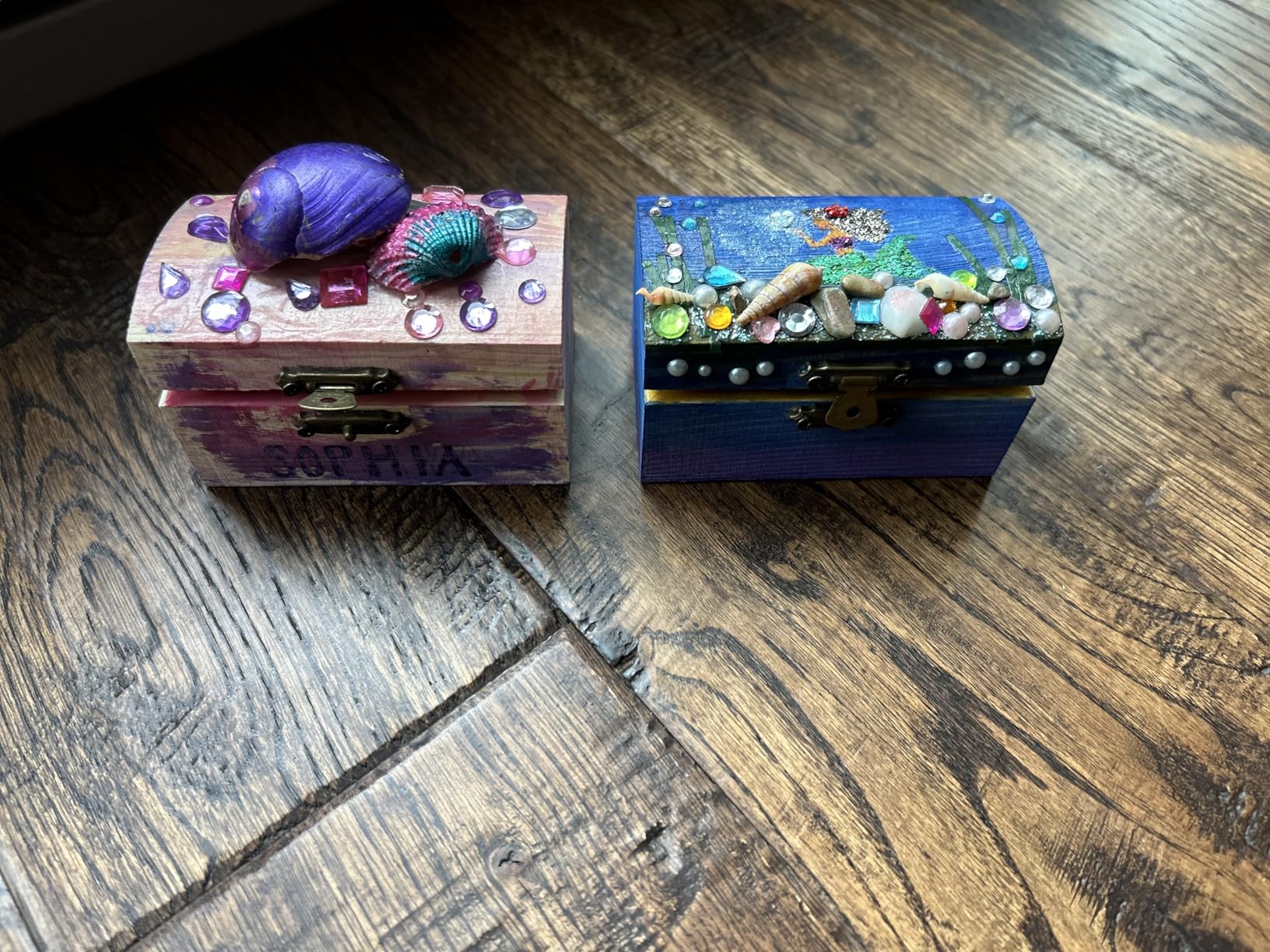 24 Piece Small Wooden Box Unfinished Wooden Treasure Box with Lids for DIY Crafts (3.6 x 2.1 x 1.8 inches) customer photo 2