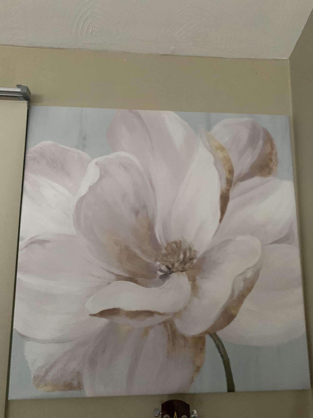 SEVEN WALL ARTS White Flower Canvas Wall Art Modern Blossom Floral Painting Large Abstract Pictures Landscape Print Framed Artwork for Living Room Bedroom Office Home Decor 36