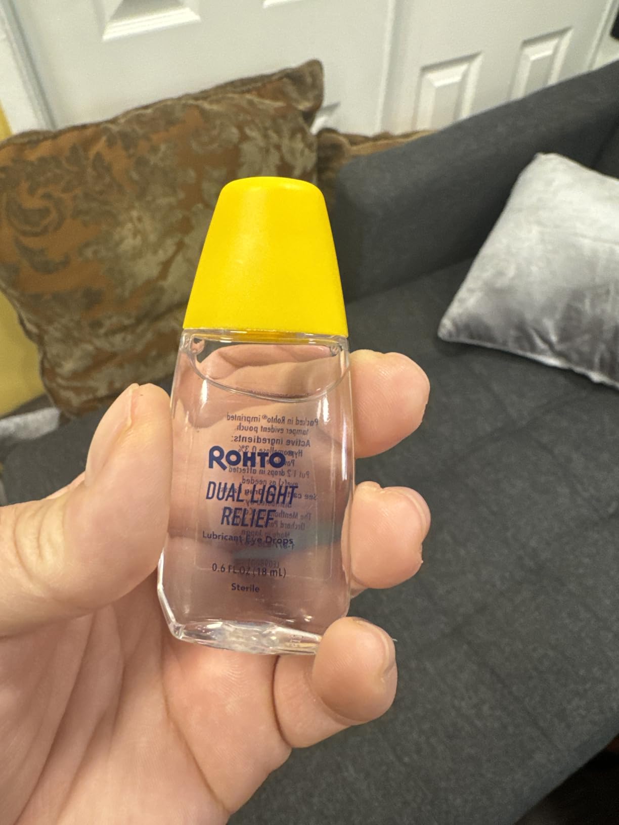 Rohto Dual Light Relief Cooling Lubricant Eye Drops, Protect Against Digital Eye Strain, 0.6 fl oz customer photo 1