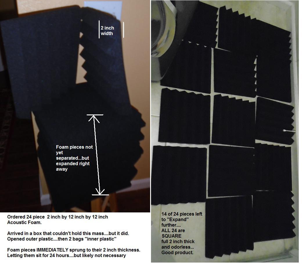 4 Pack Acoustic Foam Panels, 2