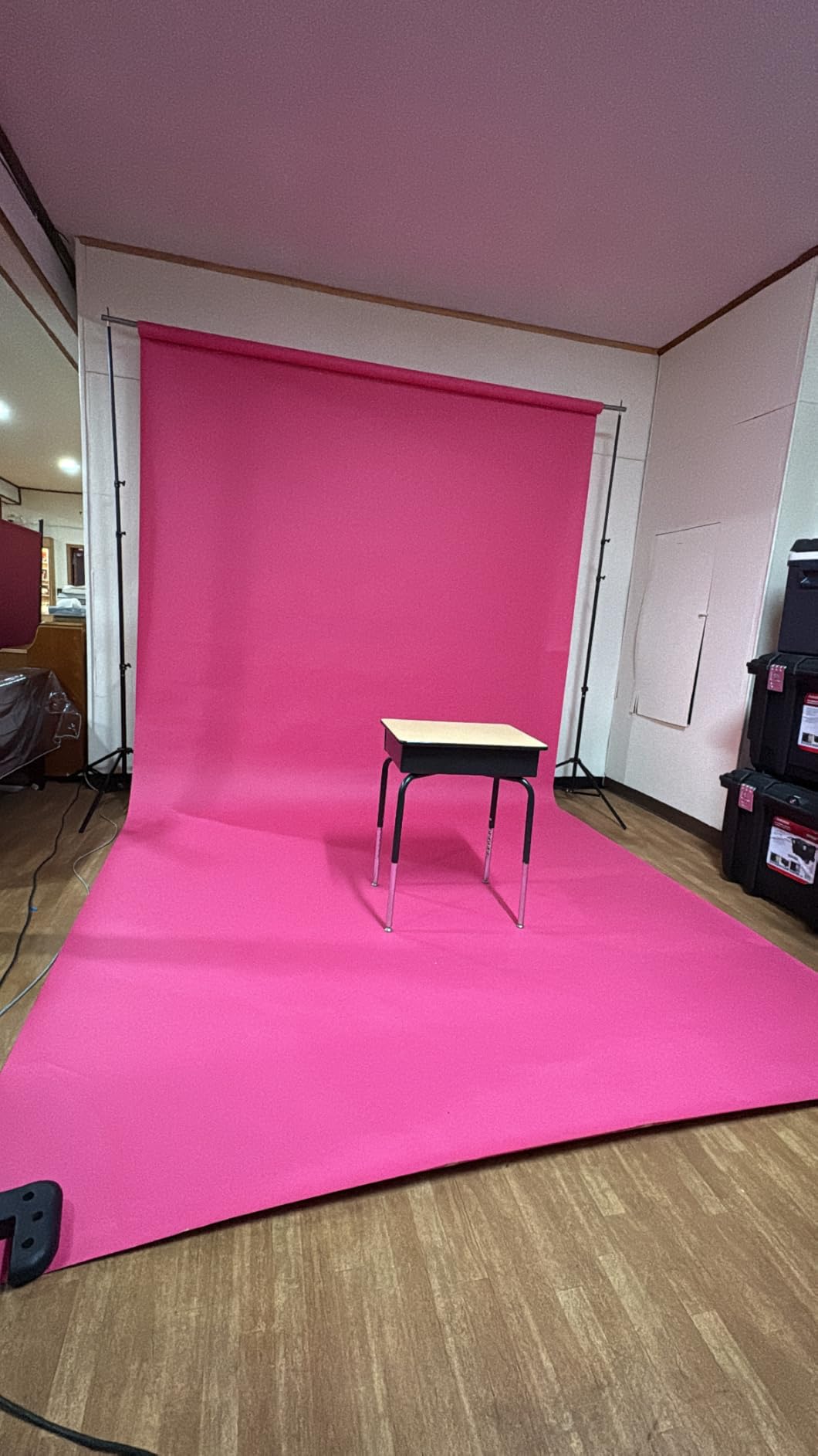 Denny Mfg - Seamless Paper Backdrop for Photoshoot with Free Gaffer Tape - True White Photography Paper Roll Background with Matte Finish for Studio, Video & Content Creation - (86 in x 36 ft) customer photo 1