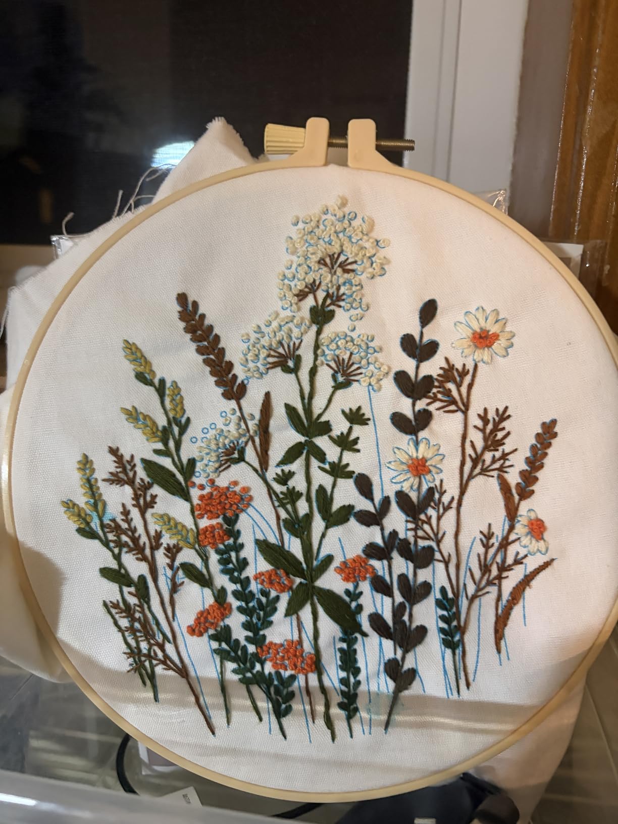 COCOMOX 3 Sets Embroidery Practice Kits, Flower Pattern Embroidery Kit for Beginners Adults, Hand Embroidery Kit, Easy to Follow Instruction and Video customer photo 2