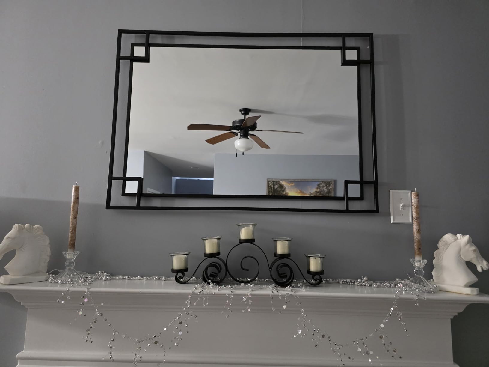 WallBeyond Round Wavy Mirror for Wall Decorative 20 inch, Modern Round Mirror Aluminum Frame for Bathroom Bedroom Living Room Home, Gold customer photo 1