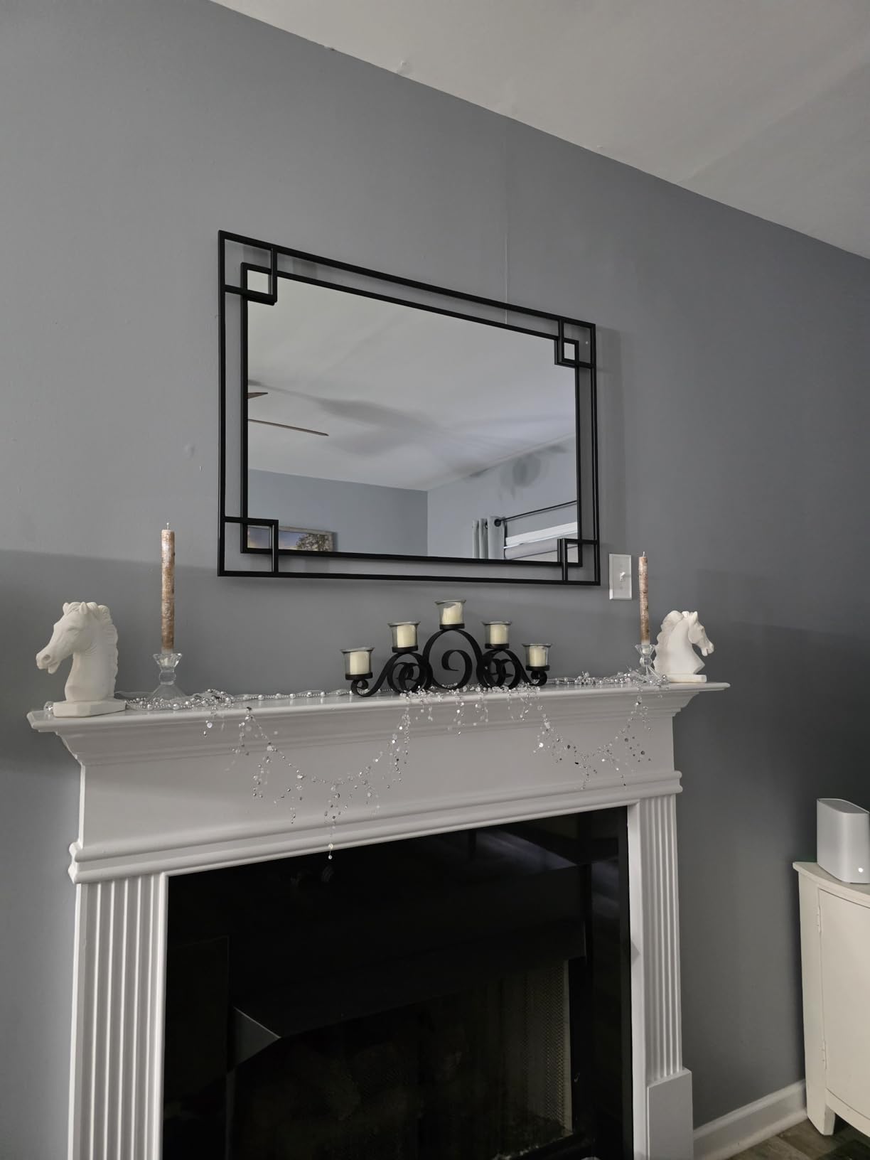WallBeyond Round Wavy Mirror for Wall Decorative 20 inch, Modern Round Mirror Aluminum Frame for Bathroom Bedroom Living Room Home, Gold customer photo 2