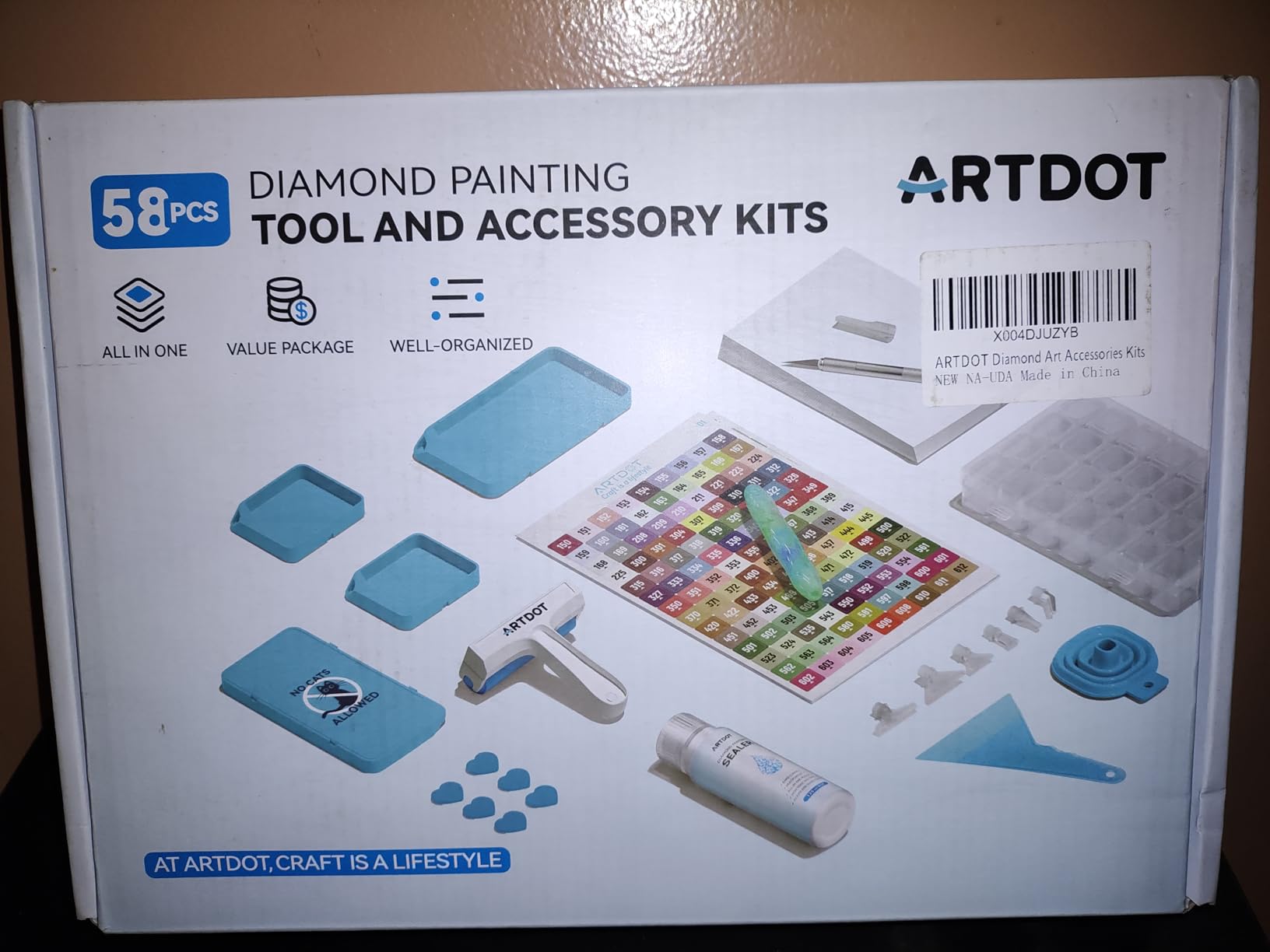ARTDOT All-Inclusive Diamond Art Accessories Kits for Adults, Diamond Painting Tools with Bead Organizers and Storage Pens Sealer Roller Diamond Art Supplies for Beginners customer photo 1