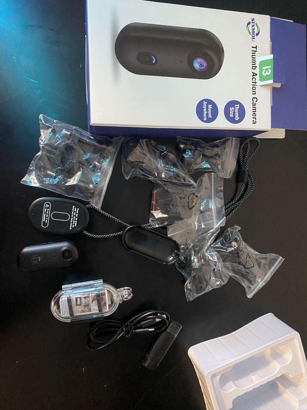 i3 4K Thumb Action Camera, Tiny Size, Mount Anywhere, Small Body Camera with Spring Clip, Portable Vlogging, Hands-Free POV Recording, Helmet Cam for Cycling, Motorcycle (64G-Card, Black) customer photo 1