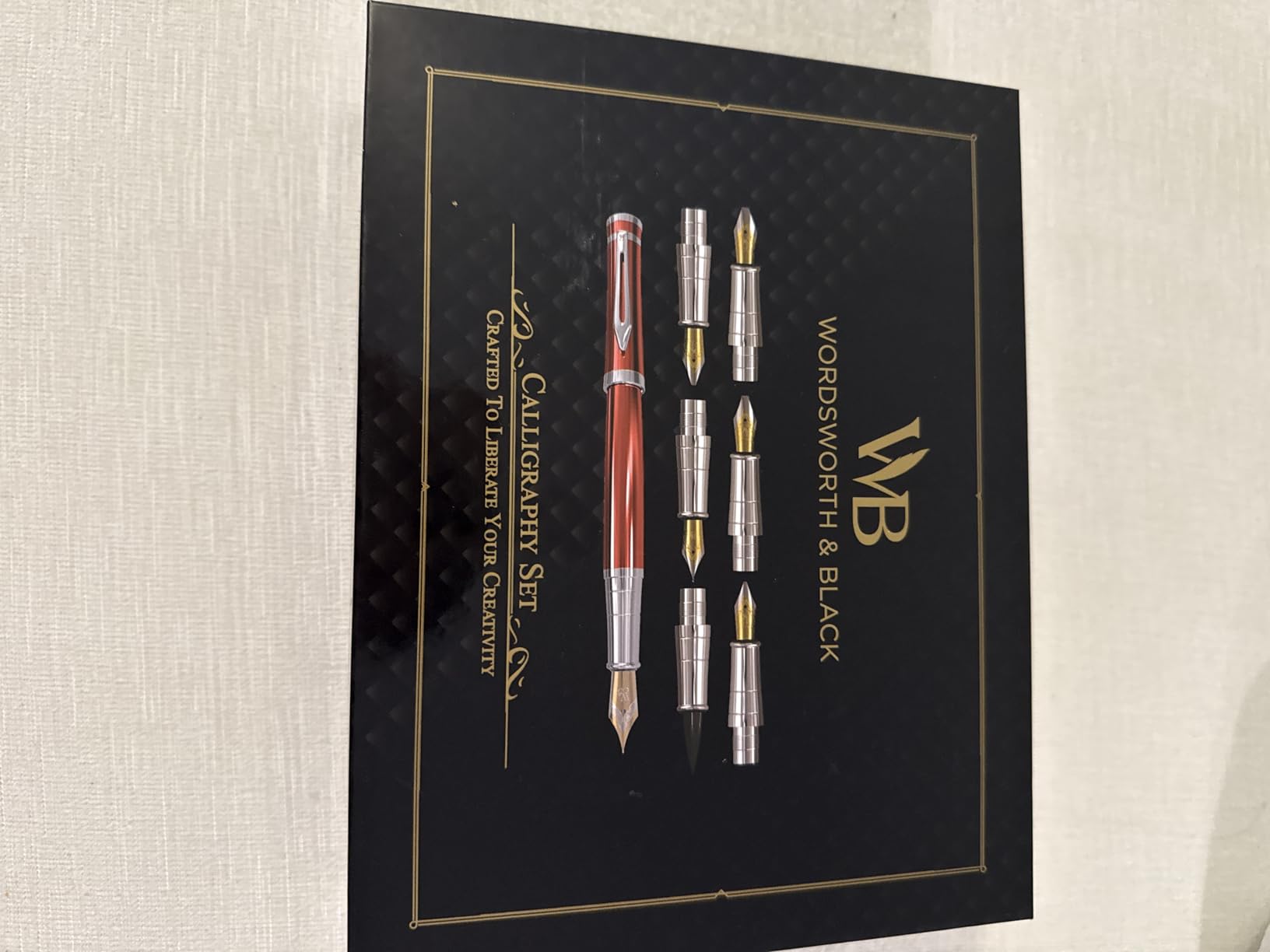Wordsworth & Black Calligraphy Pen Gift Set, Includes Bottle, 6 Cartridges, Refill Converter, 6 Replacement Nibs, Premium Package, Journaling, Smooth Writing Pens [Silver Gold] customer photo 2