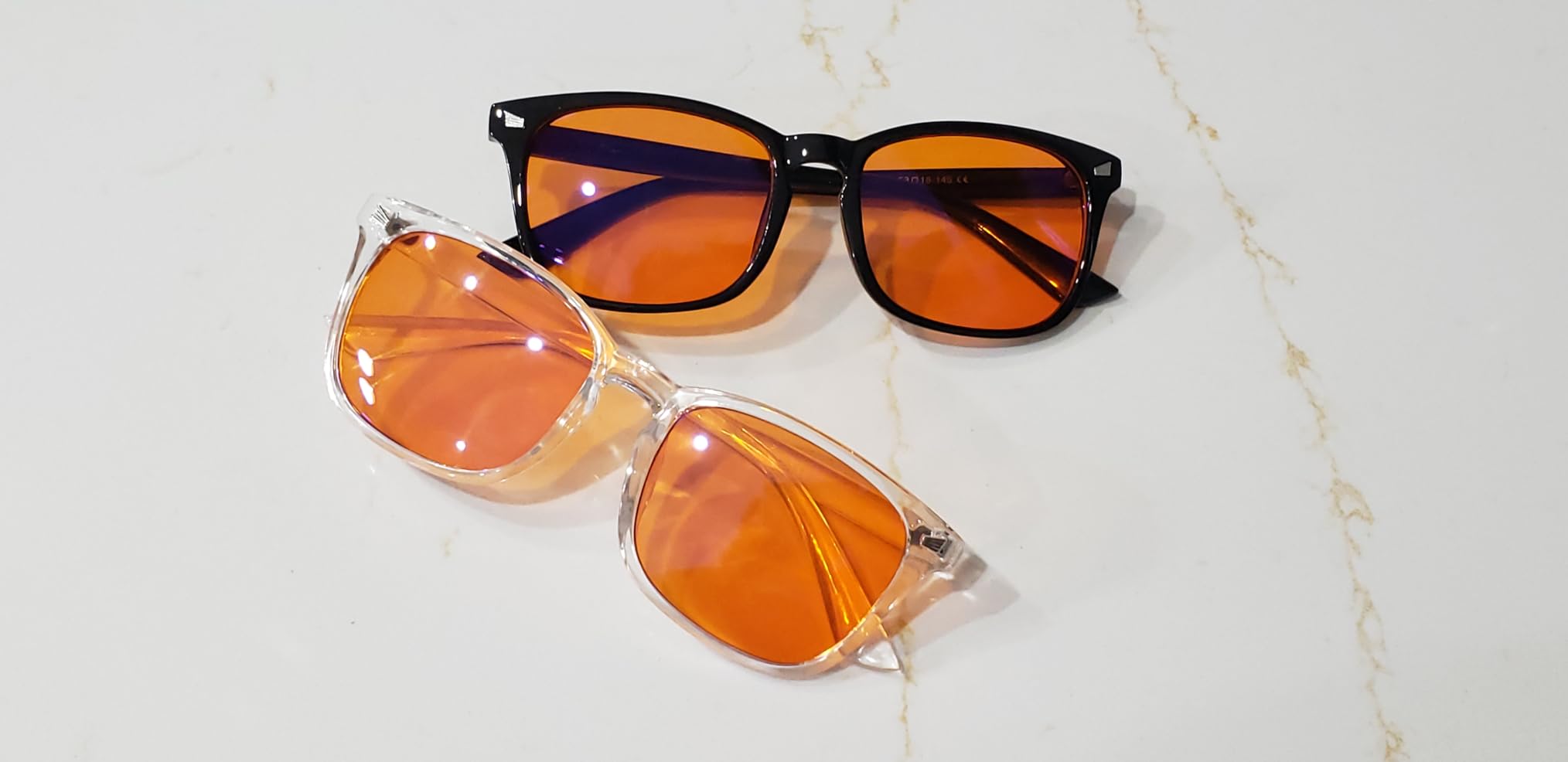 98.6% Blue Light Blocking Glasses for Computer & Gaming - Anti Harmful Blue Ray for Better Sleep, Amber Lenses Anti Fatigue & Eye Strain customer photo 1