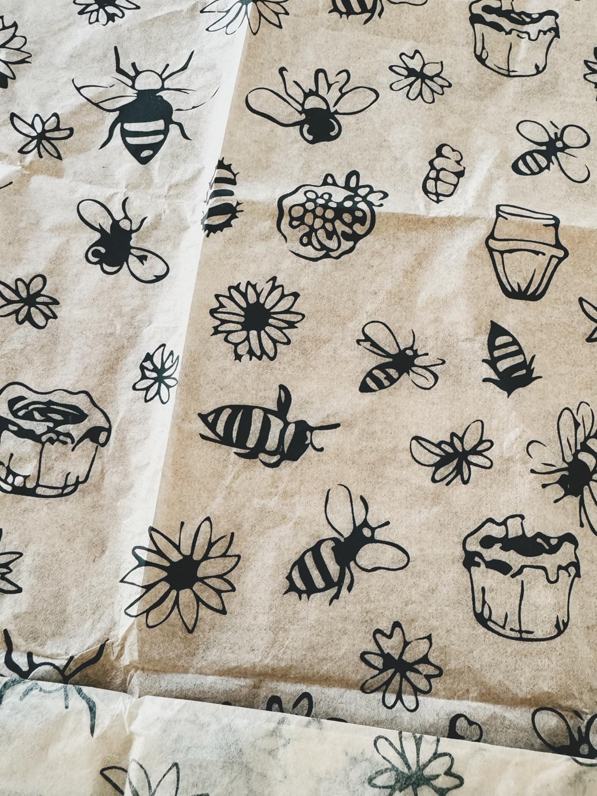 OLYCRAFT 4Pcs Ceramic Decals Bees Porcelain Clay Transfer Paper 20x15 Inch Underglaze Transfers Tile Decals Pottery Underglaze Flower Paper for Pottery Enamel Decal Waterslide Decal - 0.5mm Thick customer photo 2