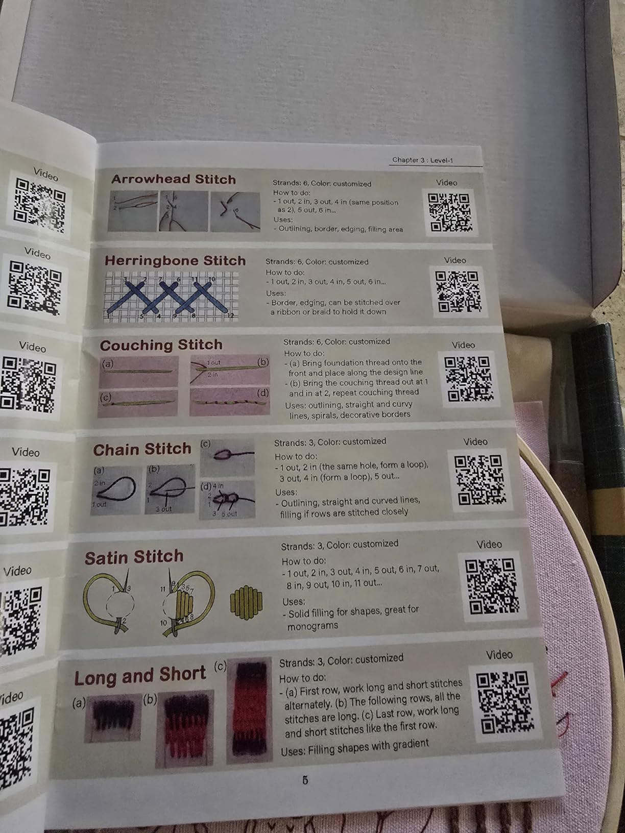 Bradove Beginner Embroidery Kit for Adults Kids, Learn to Embroider 37 Stitches and 13 Cute Patterns, Beginner Embroidery Practice customer photo 1