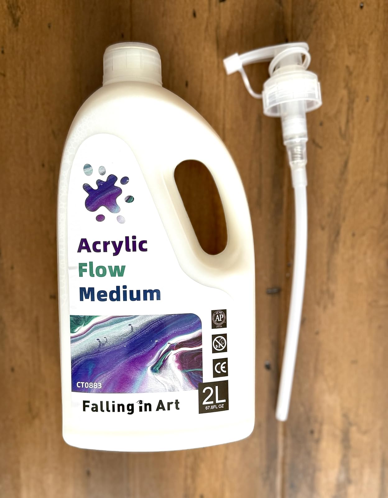 Falling in Art 33.8 Oz Pouring Medium for Acrylic Paint, Paint Thinner with High Flow Consistency customer photo 1