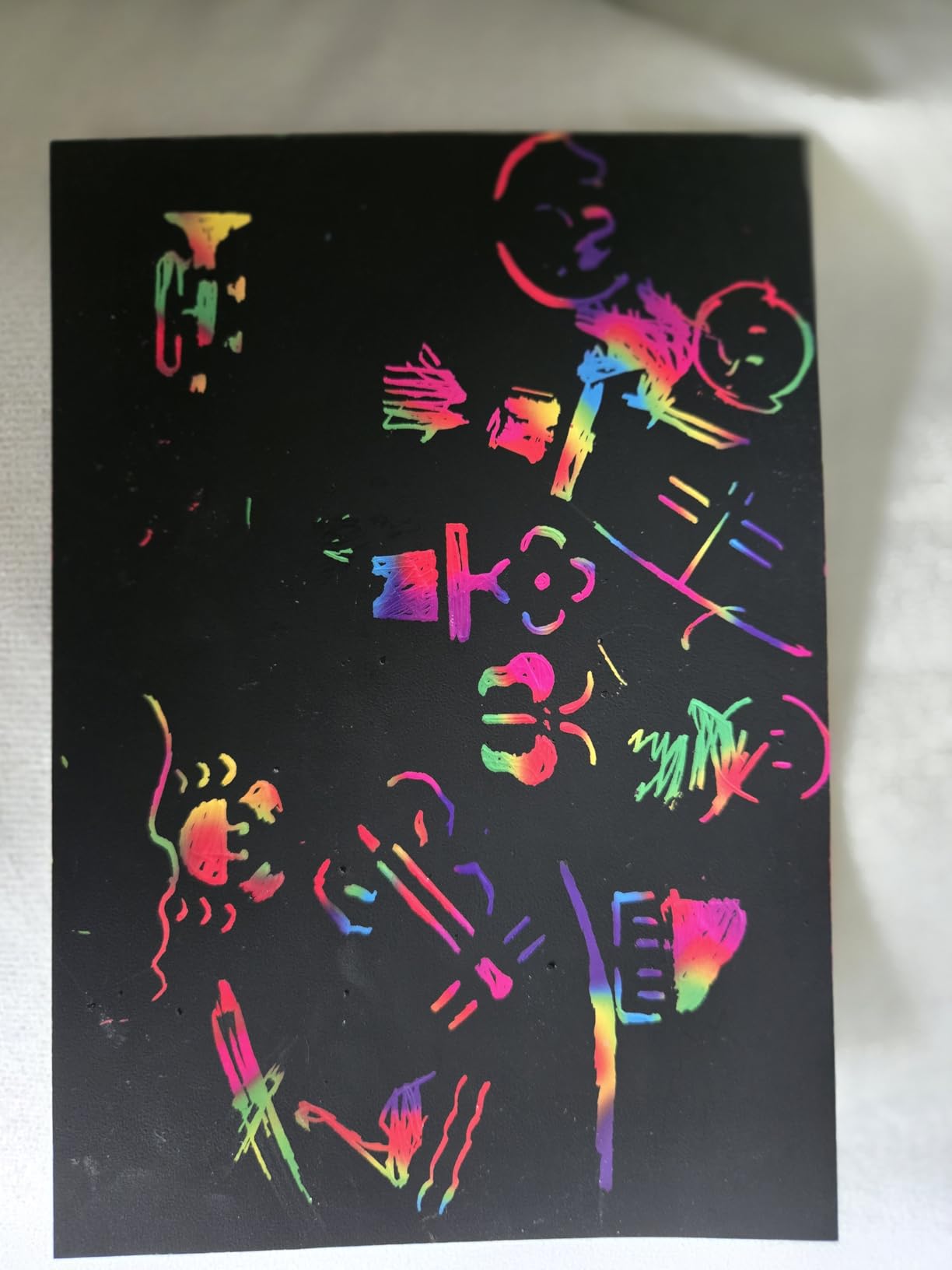 FUNNYB&G Rainbow Scratch Paper Art for Kids - 60 Pcs Magic Rainbow Scratch Paper Off Set Scratch Easter Crafts Arts Supplies Kits Pads Sheets for Party Games Birthday Gifts customer photo 2