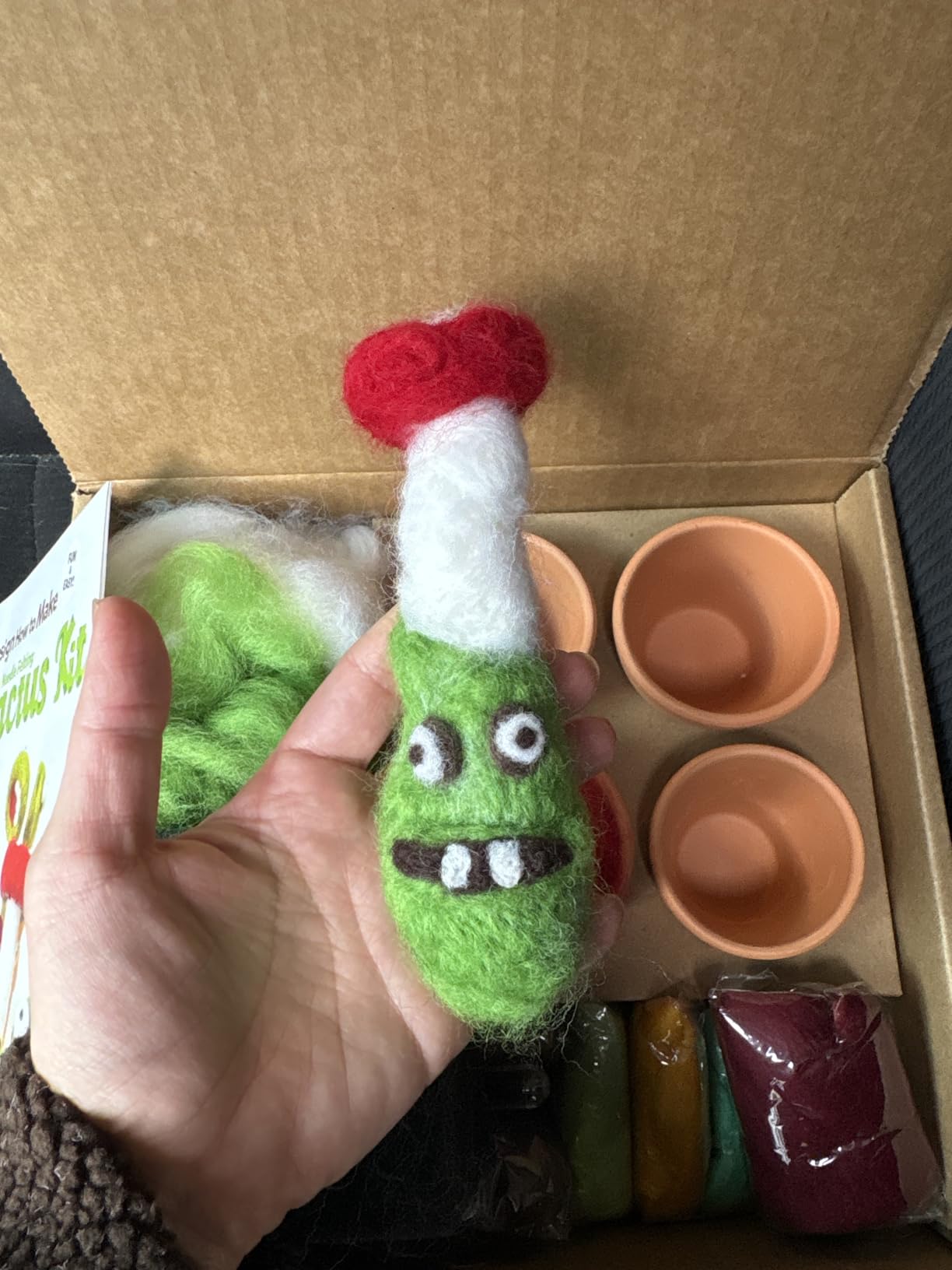 Woolbuddy Needle Felting Kit, Mushroom Monster Craft for Beginner Adults, Includes Supplies and Instructions, Creative Design for Unique DIY Projects customer photo 1