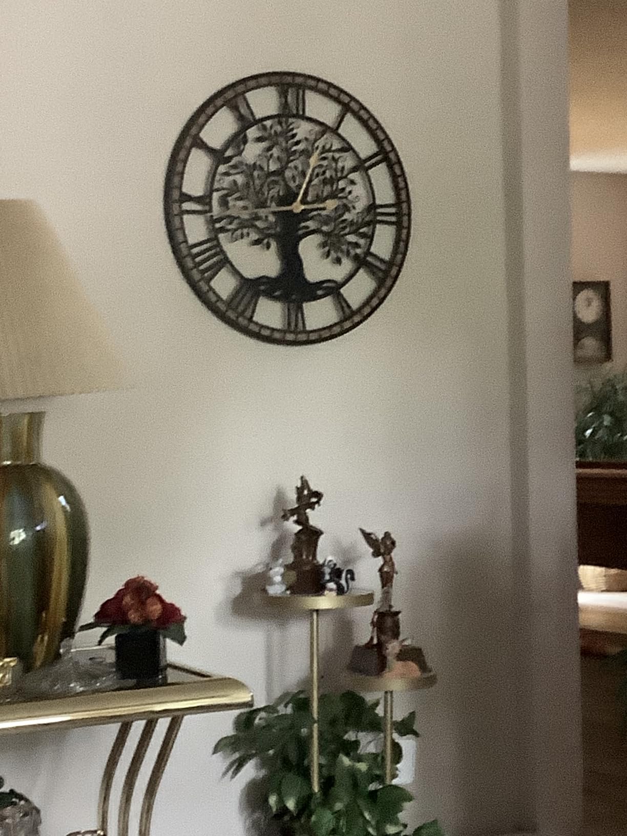 Micasso Farmhouse Large Wall Clock: 24Inch Rustic Tree of Life Metal with Wood Frame - Vintage Battery Operated Wall Clocks for Living Room/Home Office/Bedroom customer photo 1