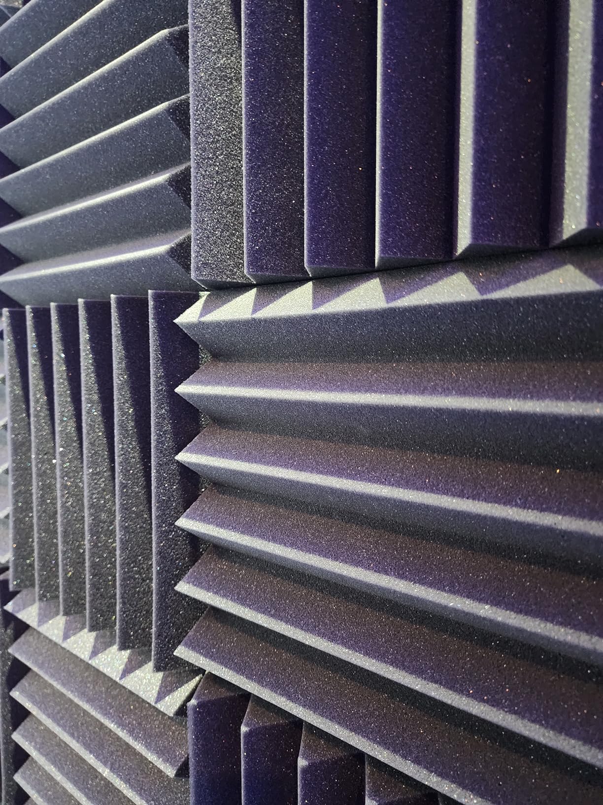 Foam Factory Inc 24 Pack Color Acoustic Foam Panel Studio Soundproofing Wedge Wall Tiles 12