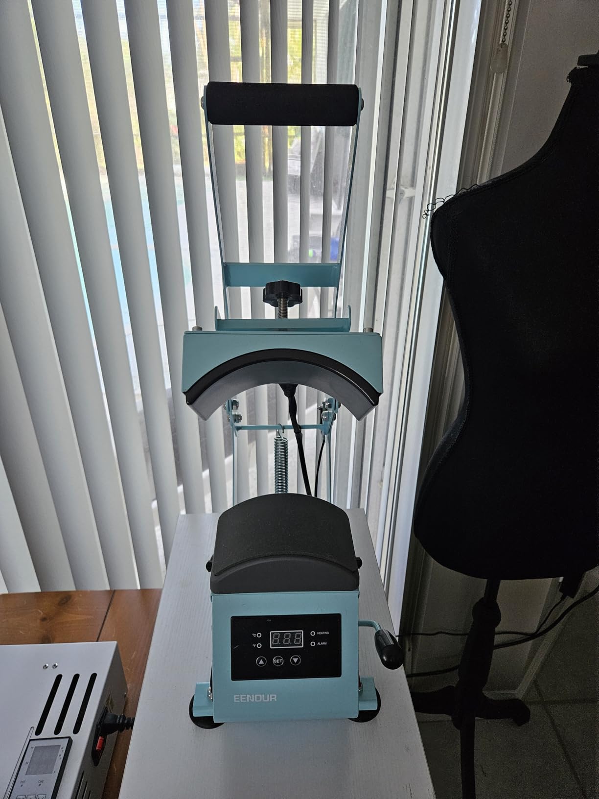 Hat Press Heat Machine for Caps with Precise Temp & Timer Control, Timer Auto Starter, Hat Heat Press with 2 Platens for Trucker Hat & HTV Iron on Vinyl, Sublimation Hat Press, Heat Transfer (Blue) customer photo 1