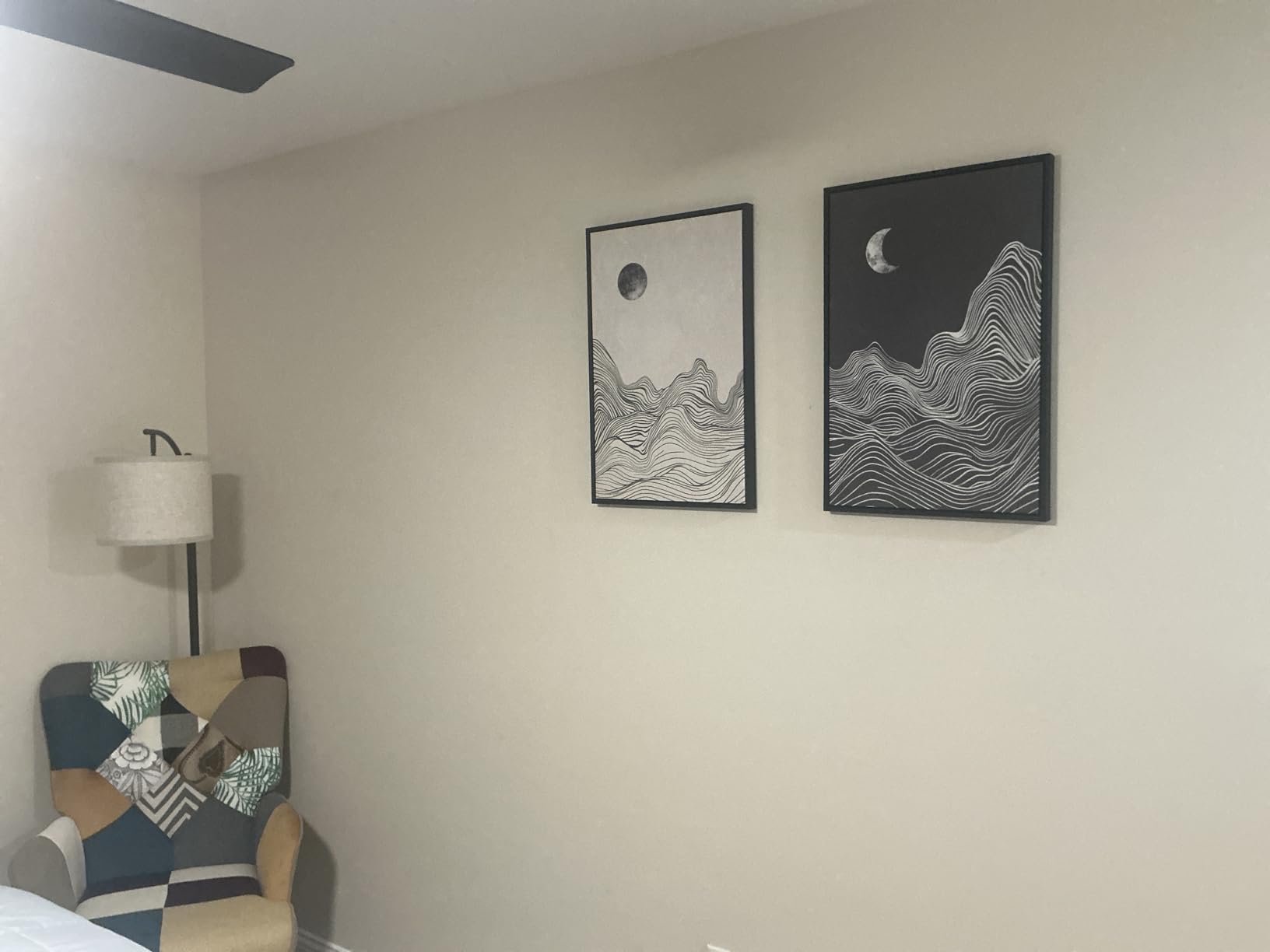 Large Framed Black and White Abstract Wall Art for Living Room, Set of 2 Piece Minimalist Canvas Prints Paintings Artwork for Walls, Modern Black Gold Pictures for Hallway Office Wall Decor Big Size 24x36 In customer photo 2
