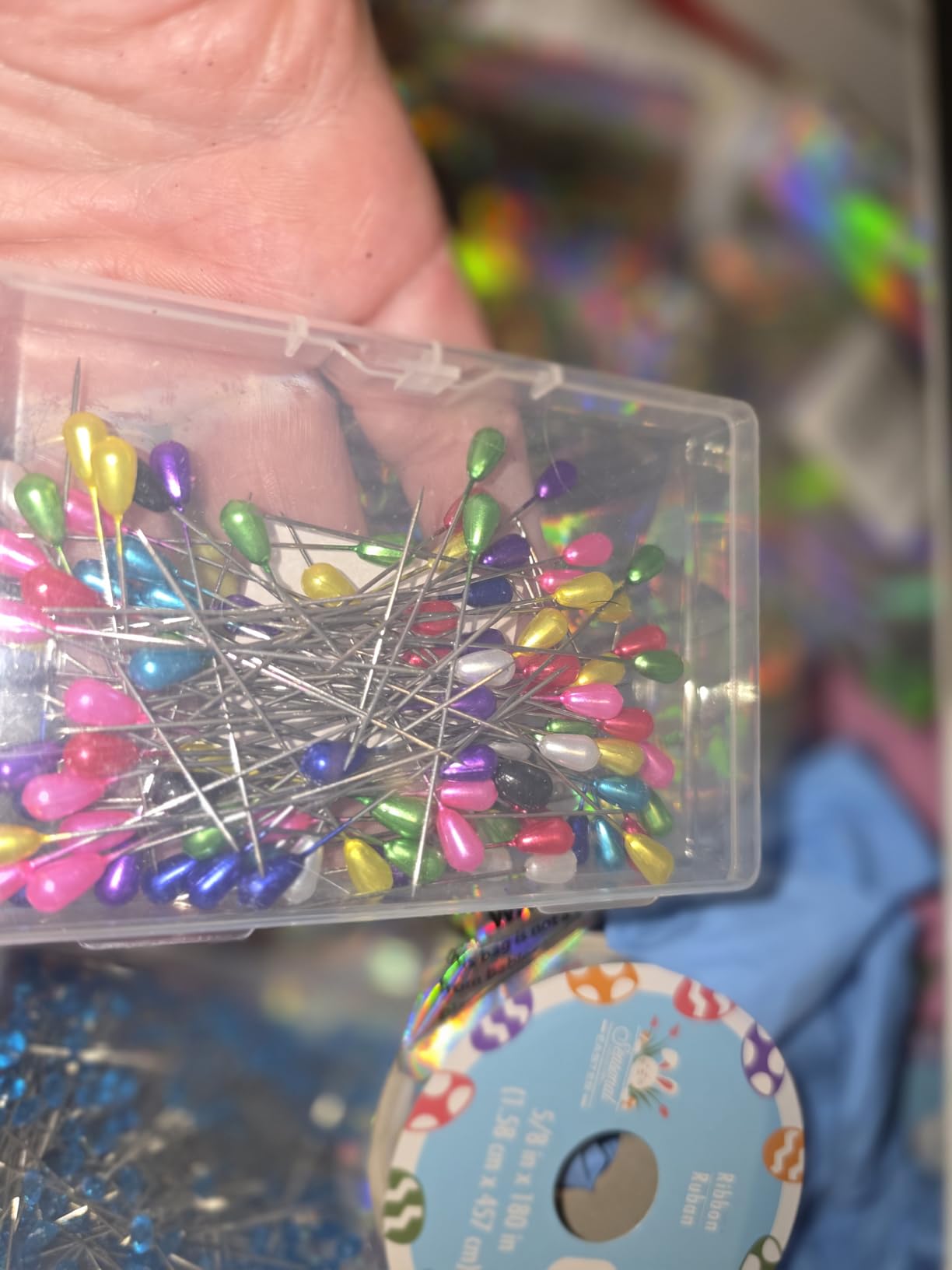 Corsage Pins, Colourful Boutonniere Pin, Teardrop Pearl Sewing Pins, Long 2inch Boutineer Pin, 100PCS Bouquet Straight Pin for Sewing, Wedding, Jewelry, Flower DIY Decoration, Quilting and Craft customer photo 1