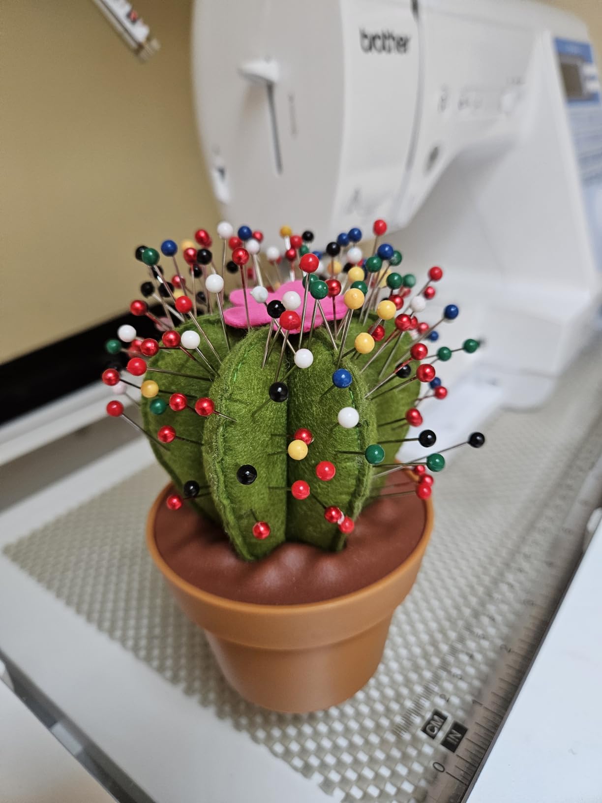 Cactus-Shaped Pin Cushion in a Pot with Included Sewing Notions | Magnetic Pin Holder | Cute Decor for Sewing Desks | Perfect Gift for Quilters, Sewers, Applique & Patchwork Crafters customer photo 1