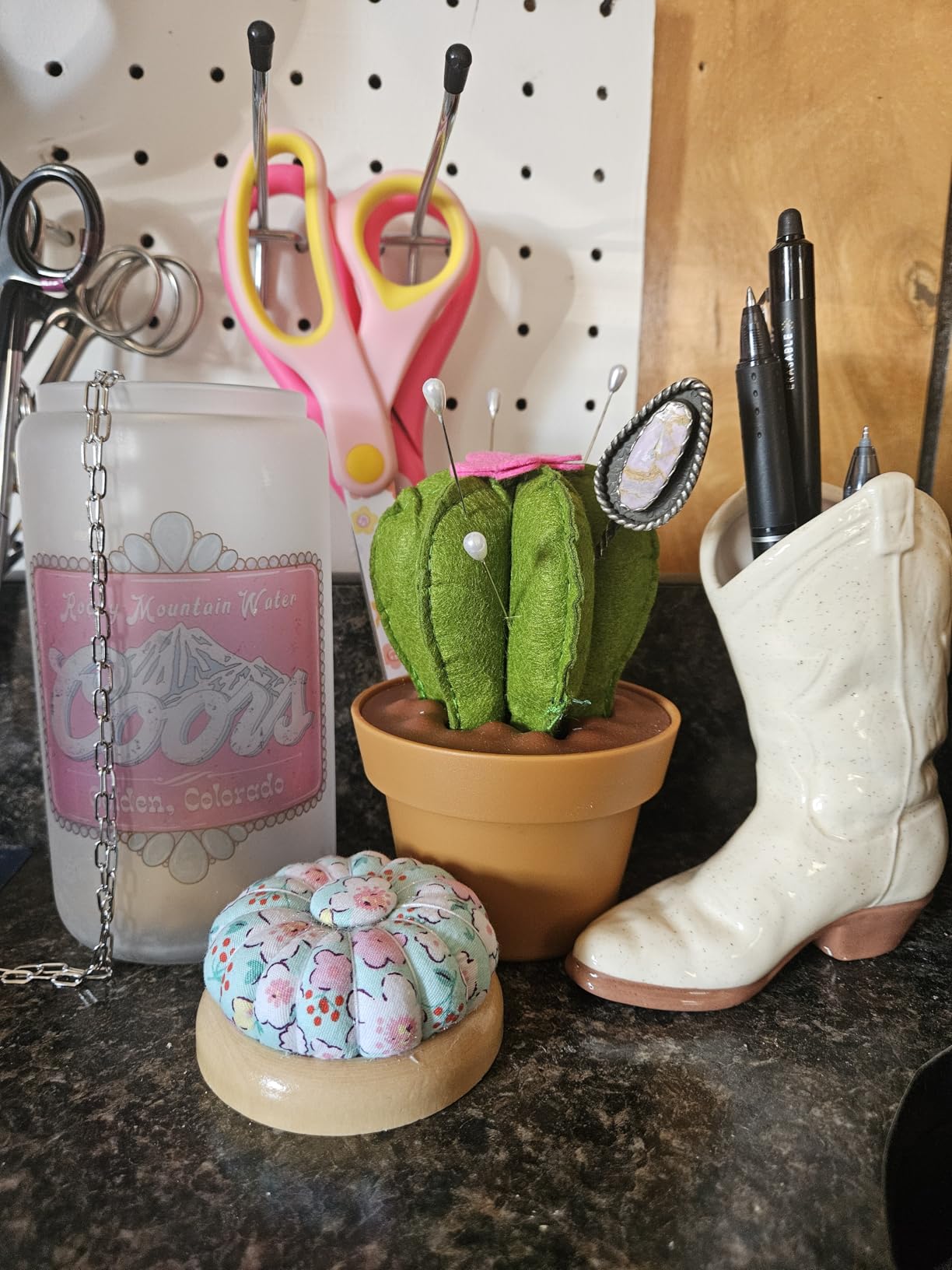 Cactus-Shaped Pin Cushion in a Pot with Included Sewing Notions | Magnetic Pin Holder | Cute Decor for Sewing Desks | Perfect Gift for Quilters, Sewers, Applique & Patchwork Crafters customer photo 2