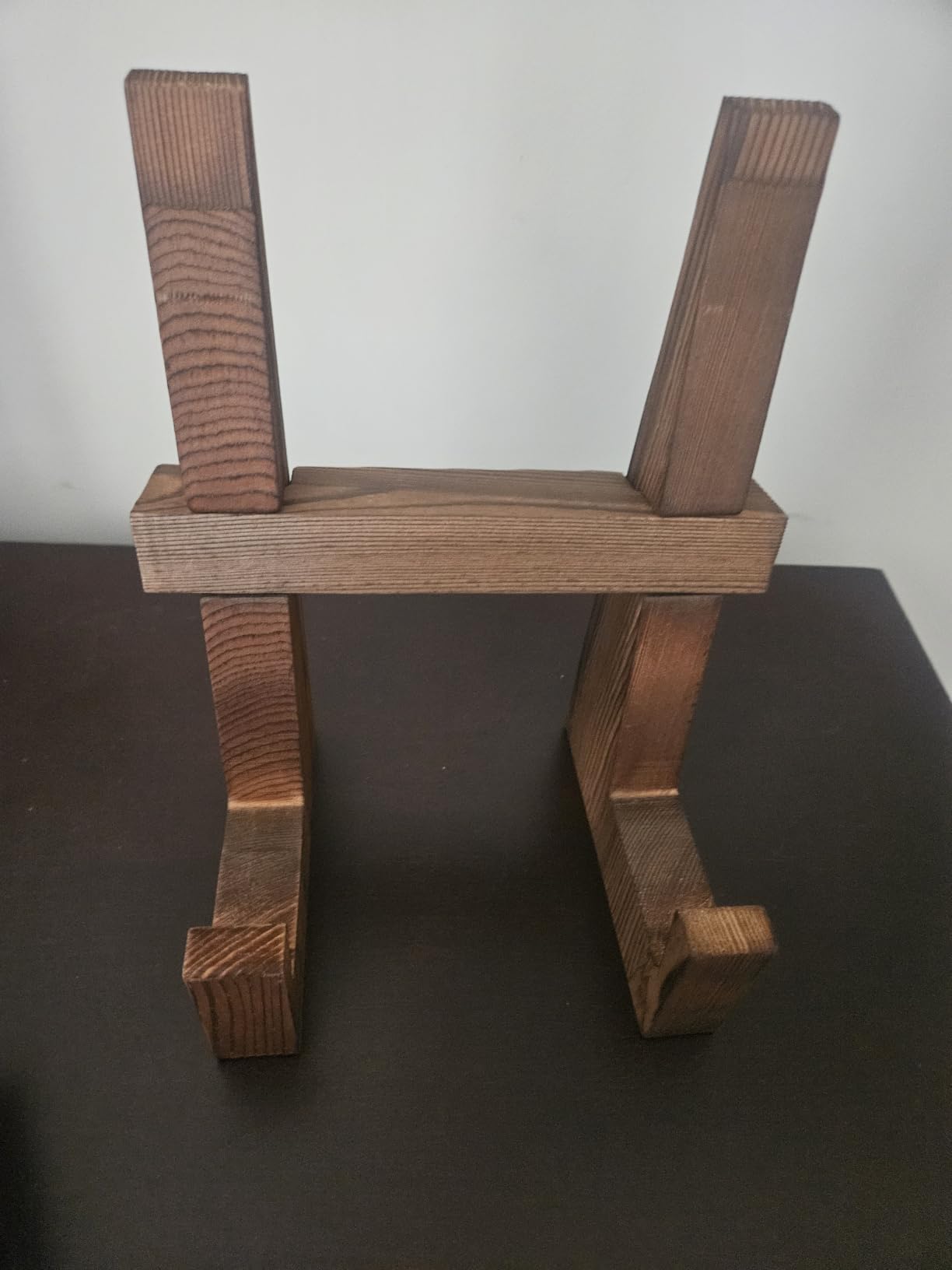 DEBETOOL Wooden Plate Stand - 8.8inch Wood Plate Holder Stand for Display, Rustic Wooden Picture Frame Holder Stand, Decorative Table Top Easels for Display customer photo 2