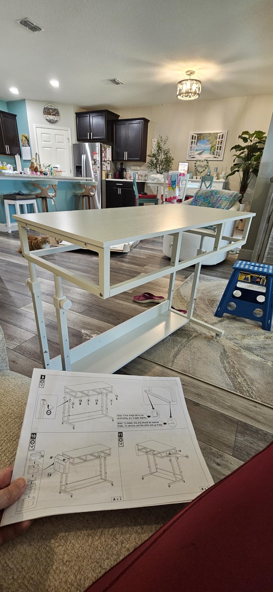 WINAZ Small Rolling Desk with Drawers & Storage - Mobile Workstation on Wheels for Teacher & Student, Adjustable Height Portable Standing Desk for Small Spaces, Compact Sewing & Crafting Table customer photo 1